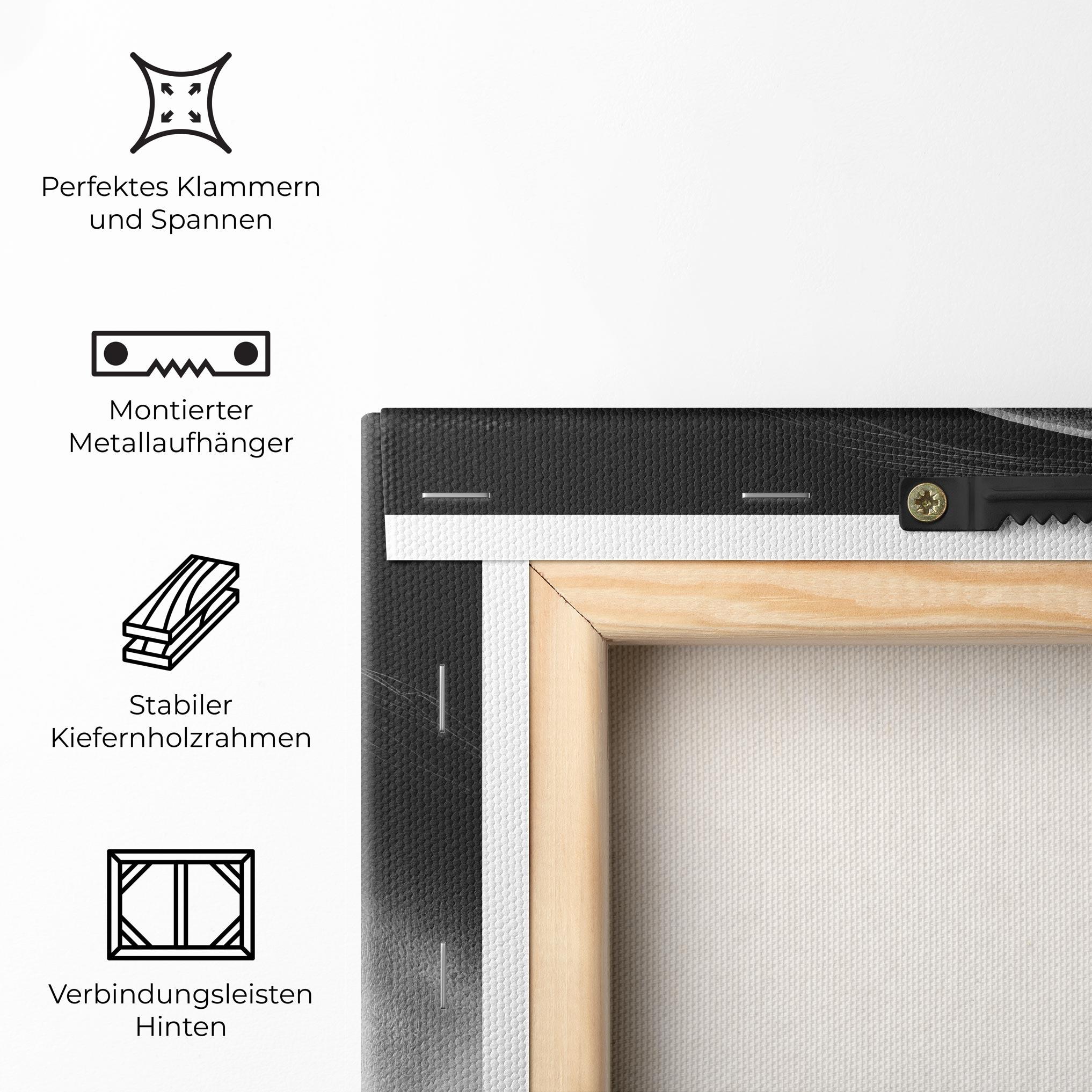 Leinwandbild Gray Horse Profile mockup 5