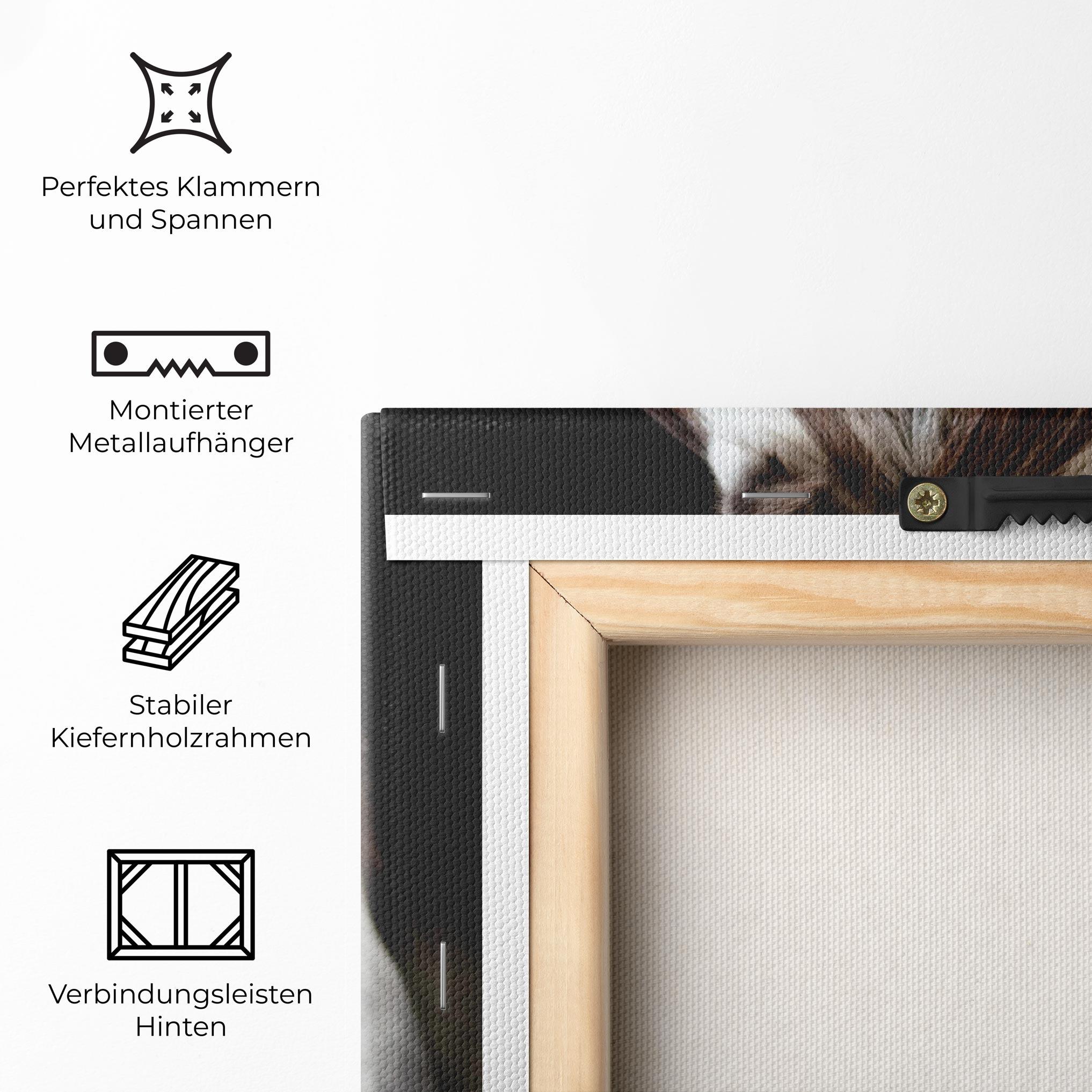 Leinwandbild Grey Horse Head mockup 5