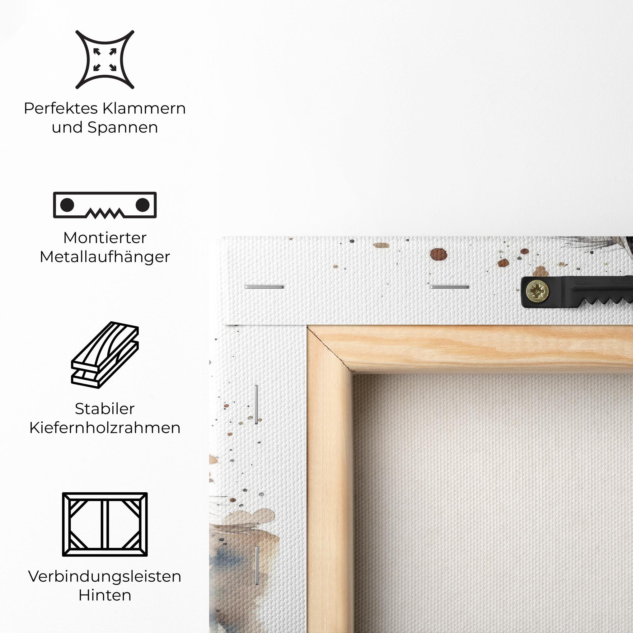 Leinwandbild Watercolor Horse mockup 5