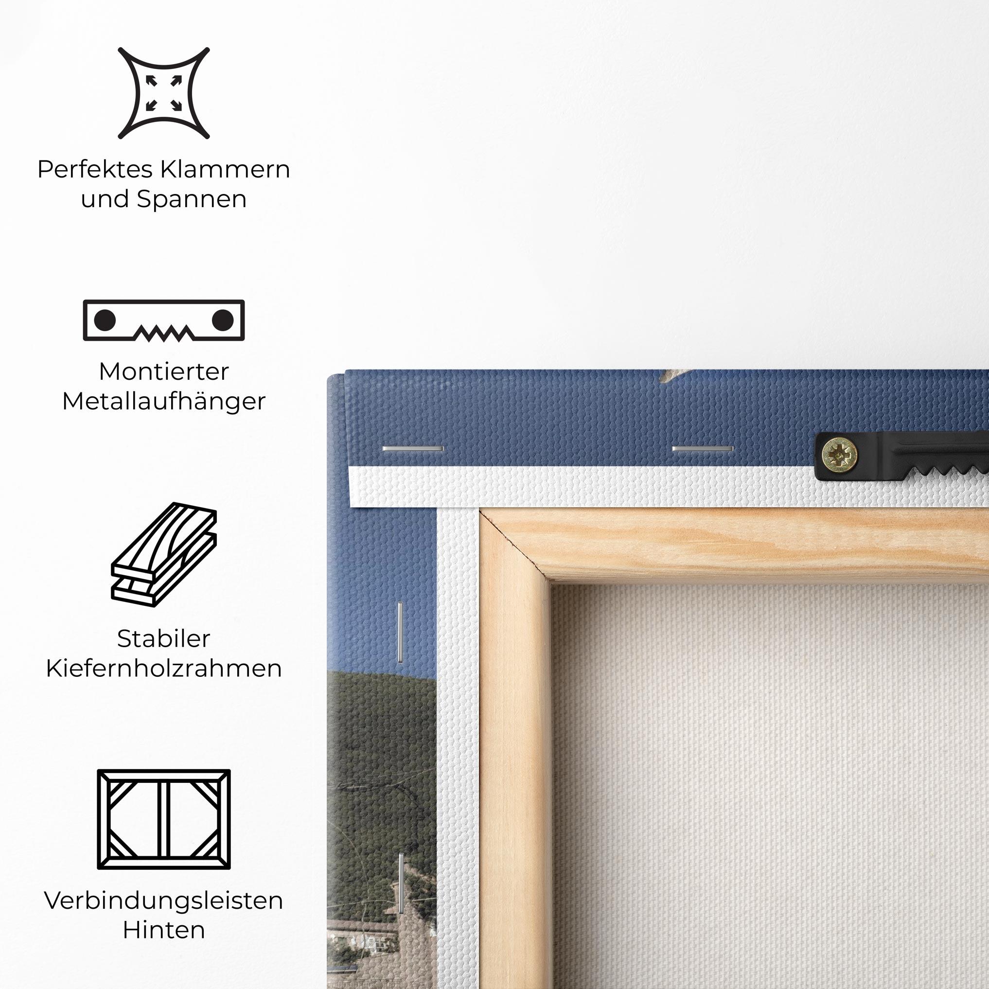 Leinwandbild White Grey Horse mockup 5