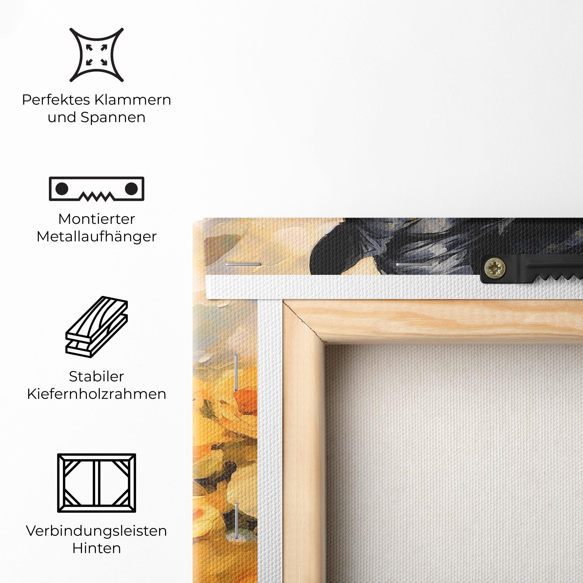 Leinwandbild Yellow Roses Horse mockup 5