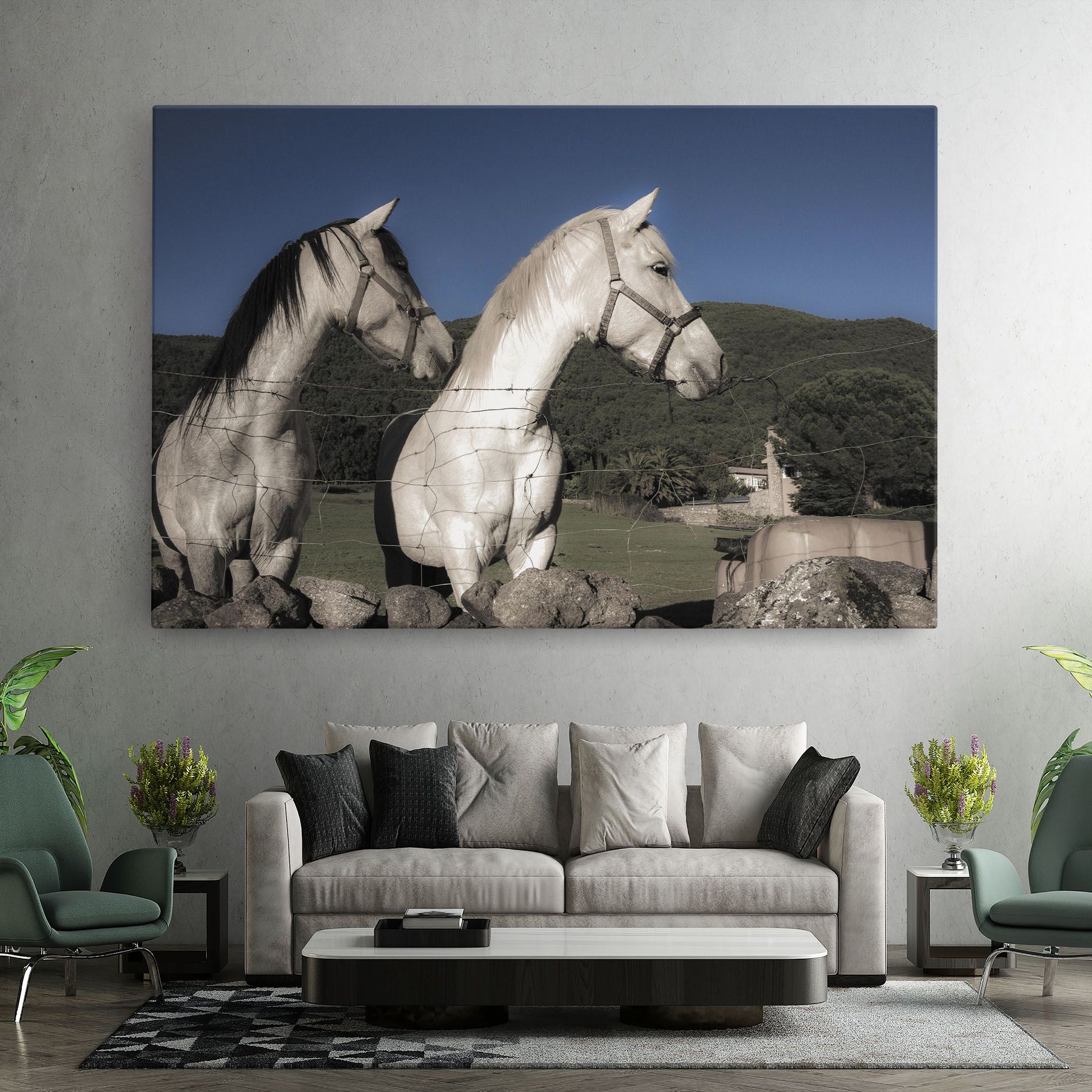 White Grey Horse mockup 7