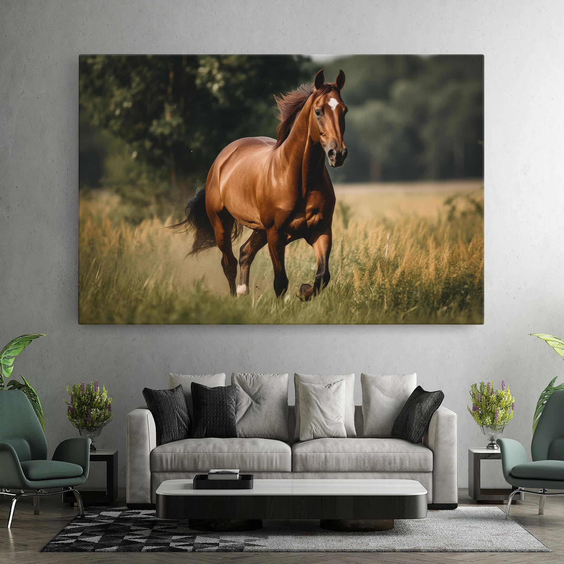 Leinwandbild Wild Horse Running mockup 7