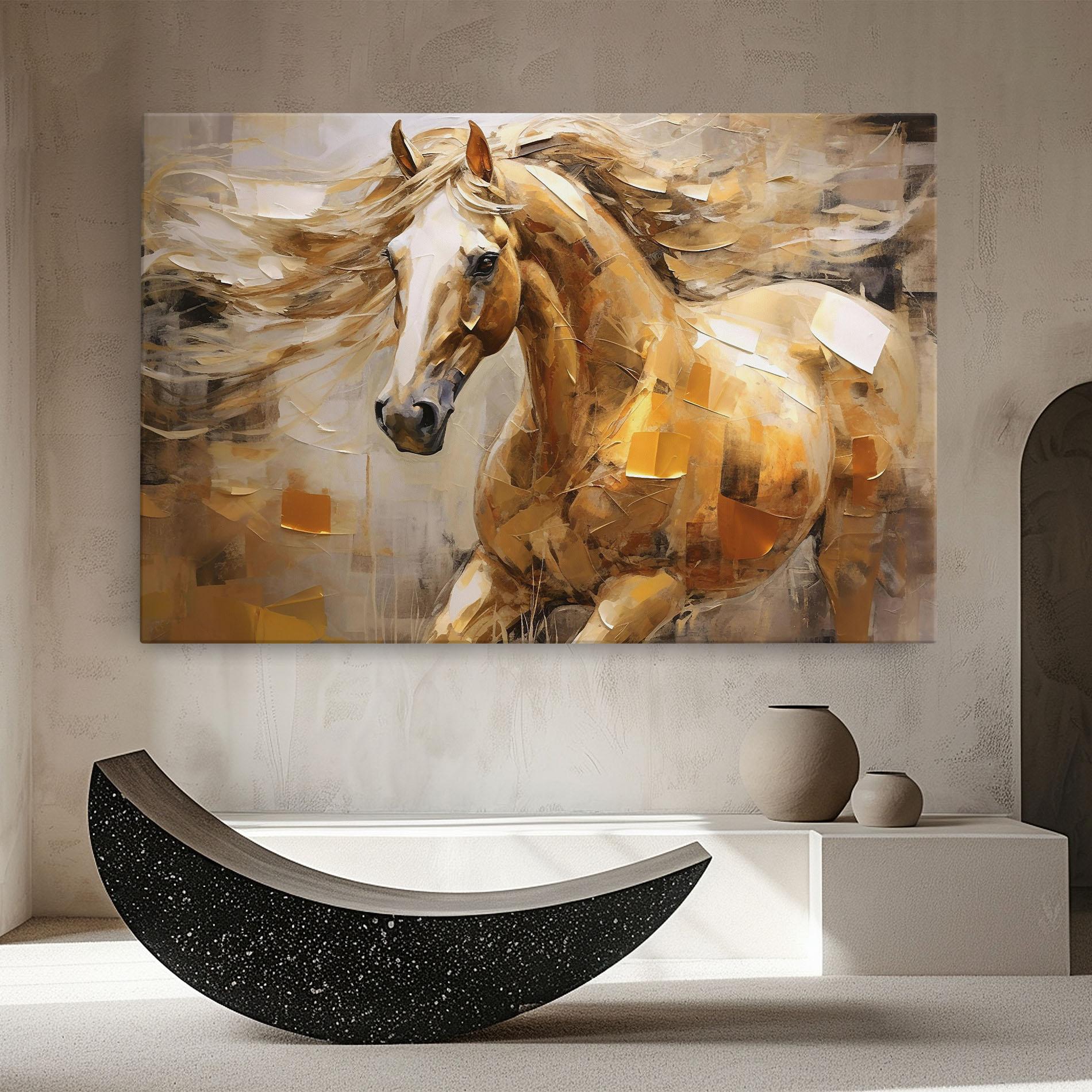 Leinwandbild Light Brown Horse mockup 8