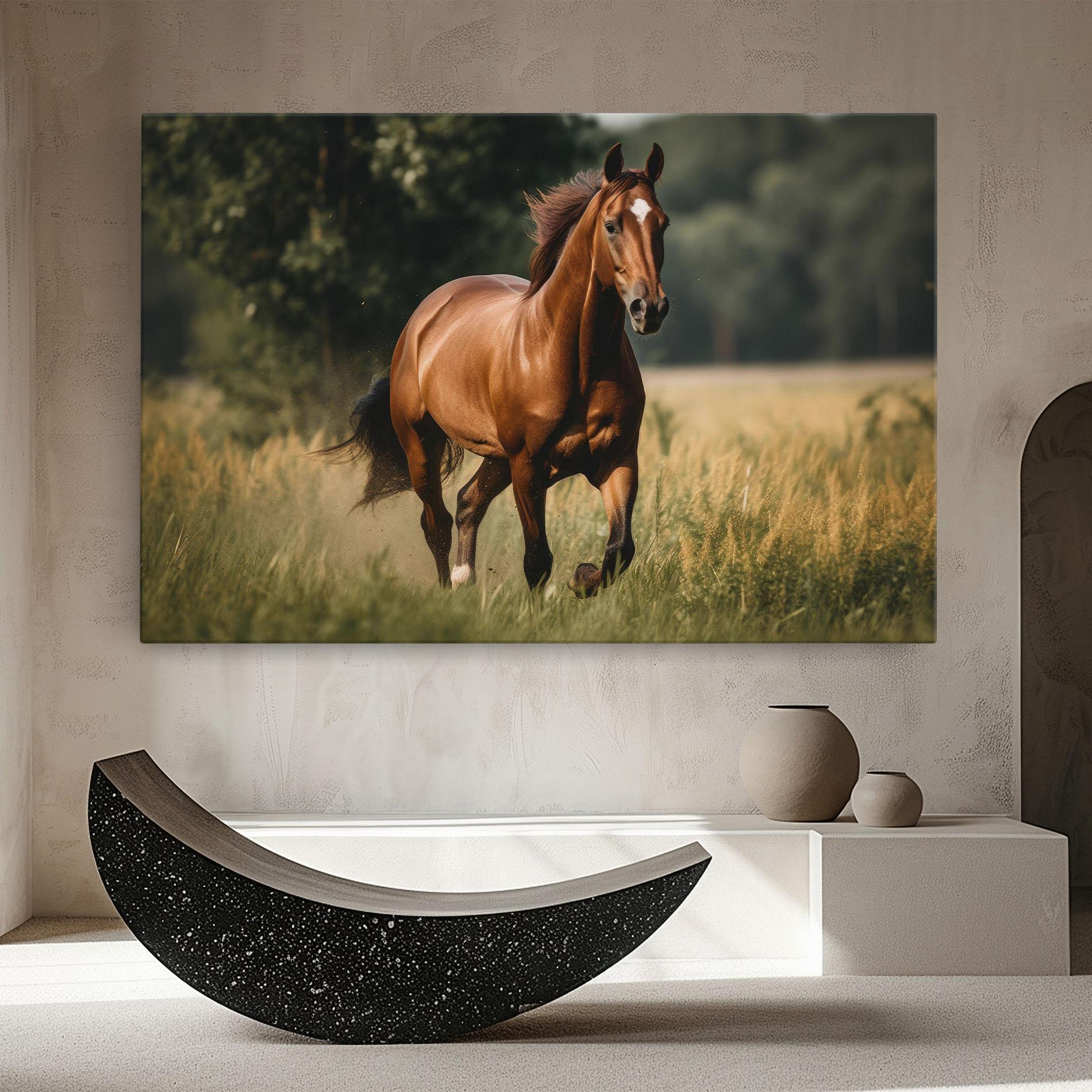 Leinwandbild Wild Horse Running mockup 8