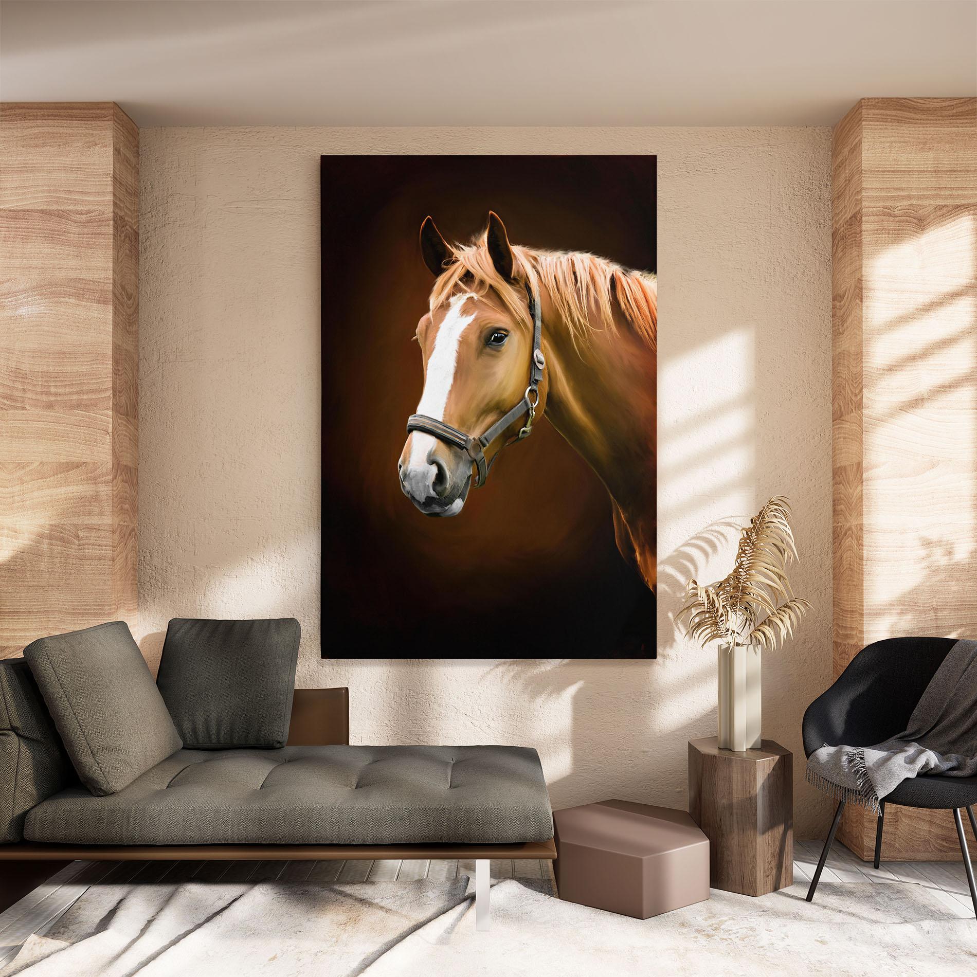 Leinwandbild Digital Painted Horse mockup 8