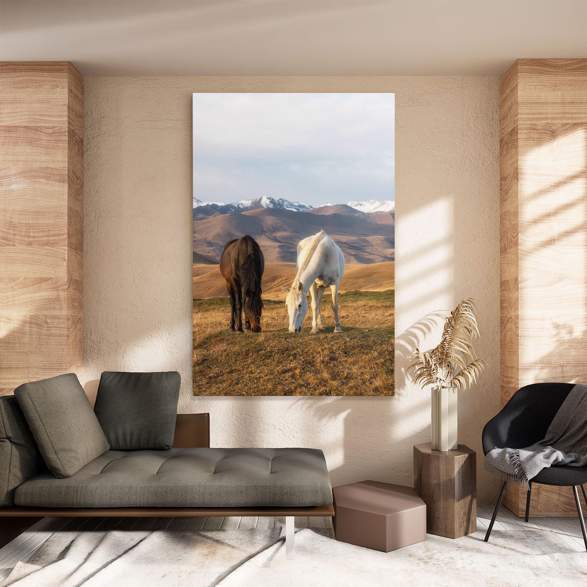 Leinwandbild Mountain Horses mockup 8