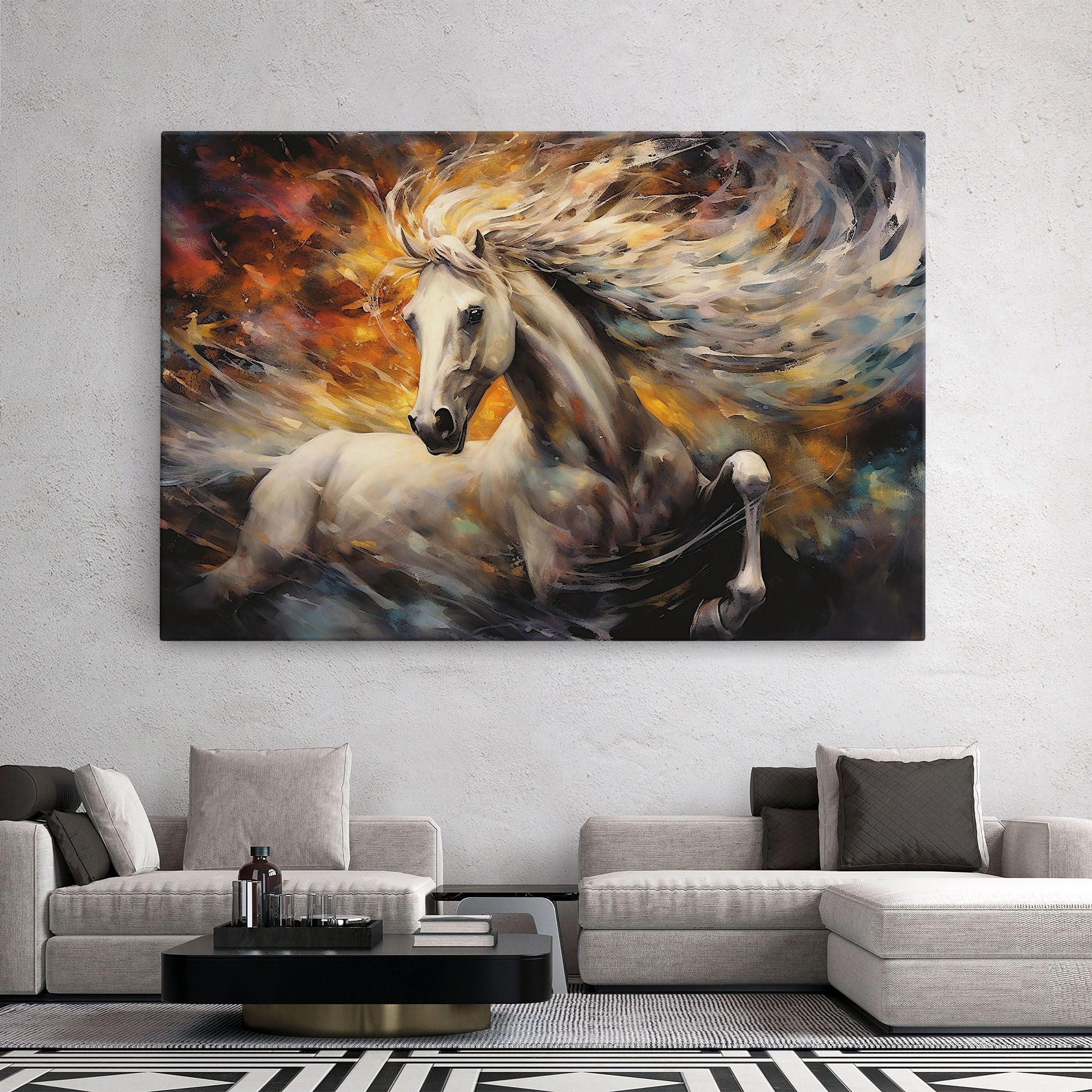 White Horse Painting mockup 2