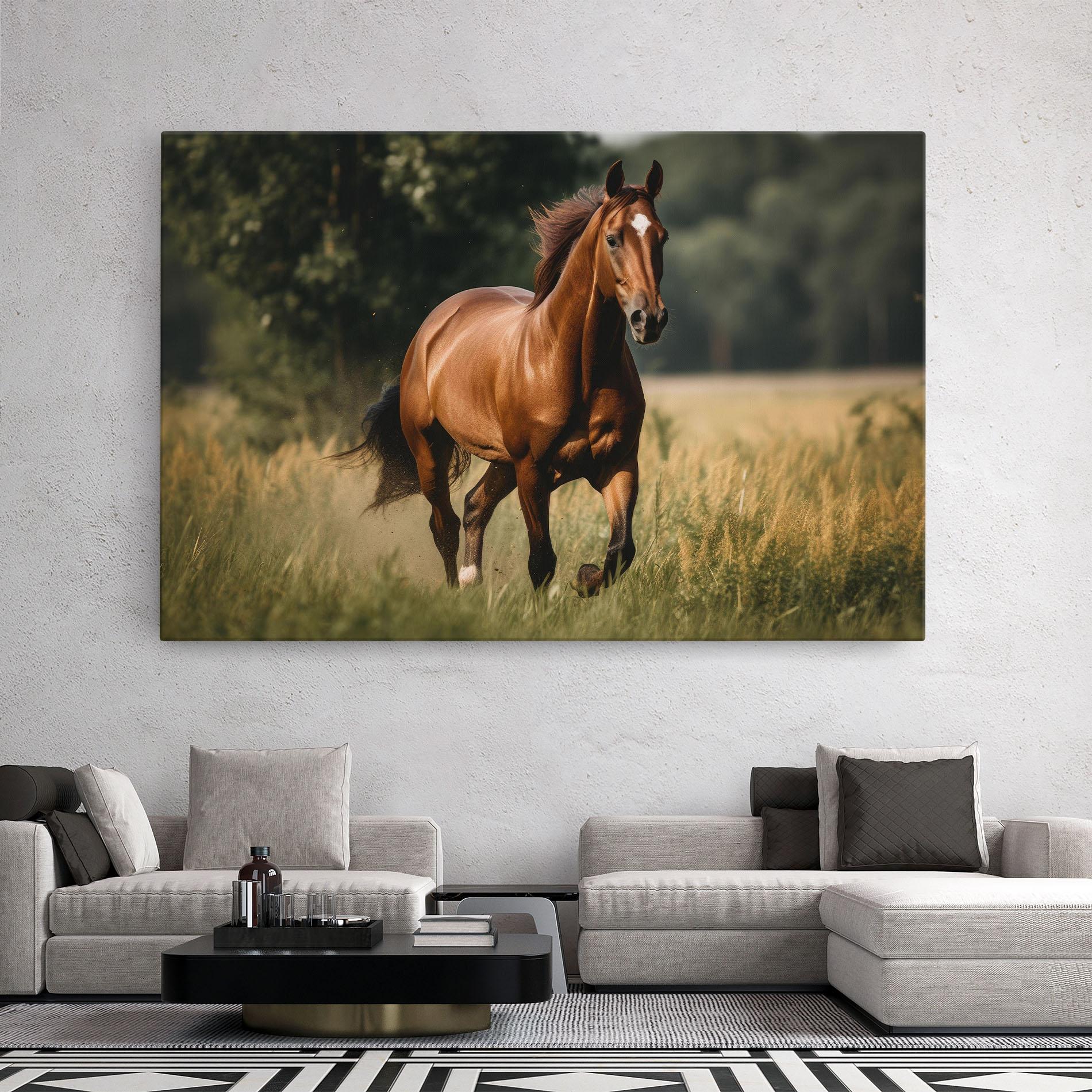 Leinwandbild Wild Horse Running mockup 2