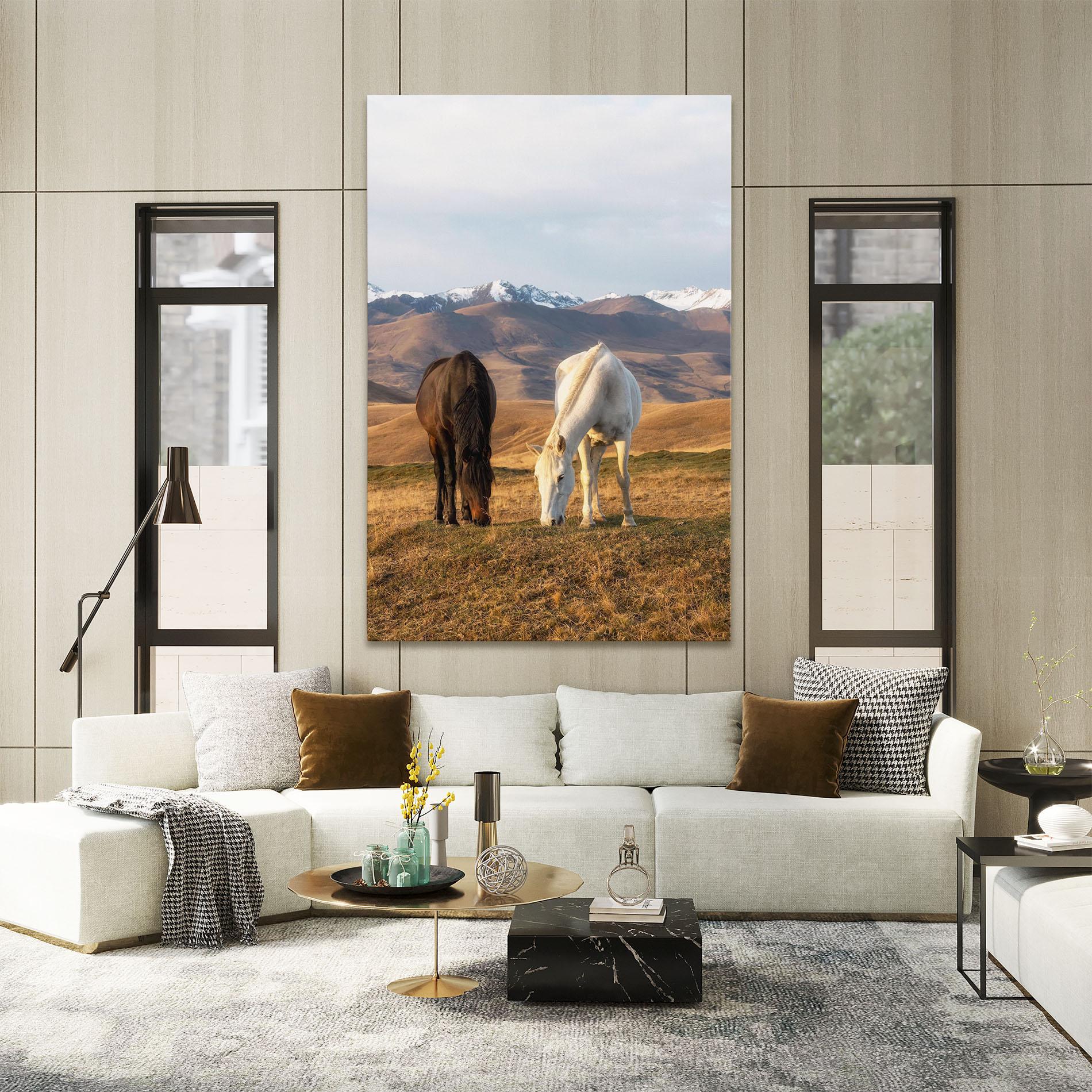 Leinwandbild Mountain Horses mockup 2