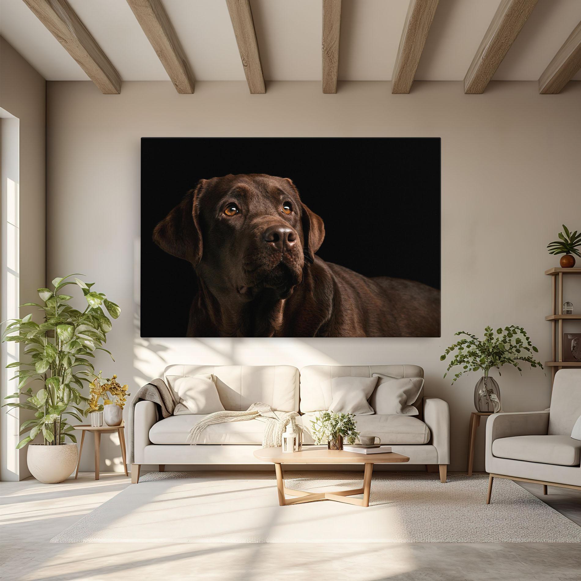 Leinwandbild Brown Labrador mockup 6