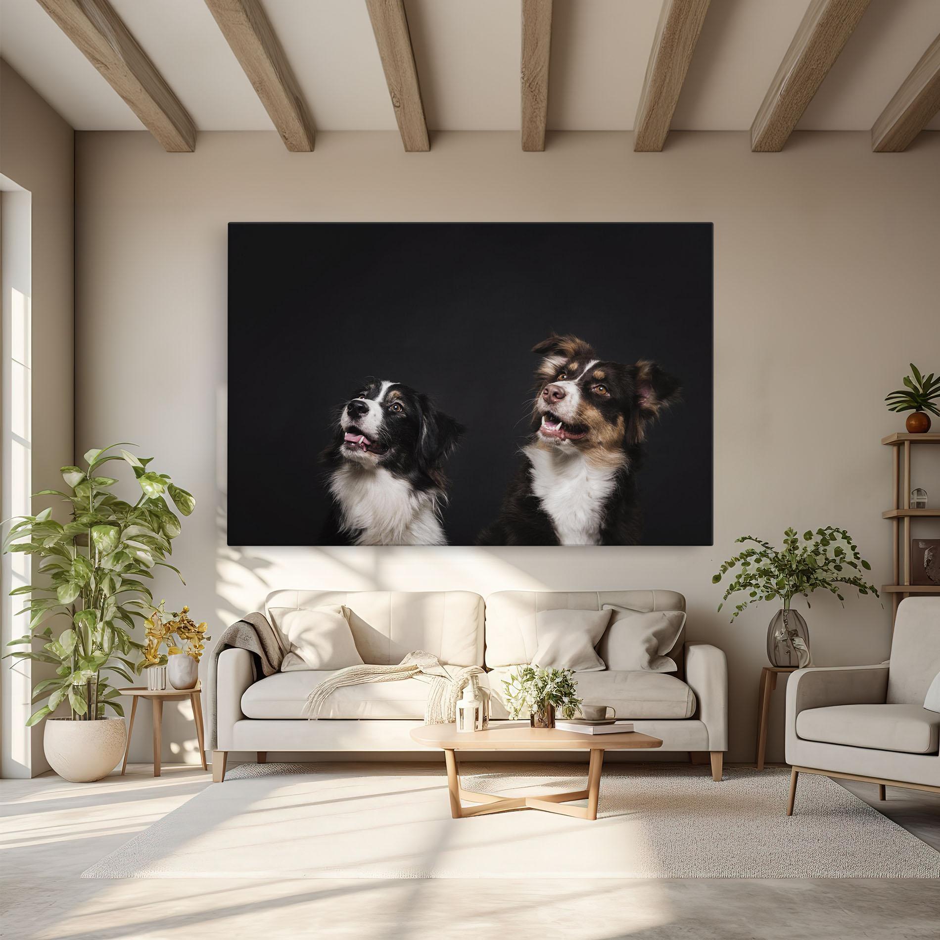Leinwandbild Cute Dogs Standing mockup 6