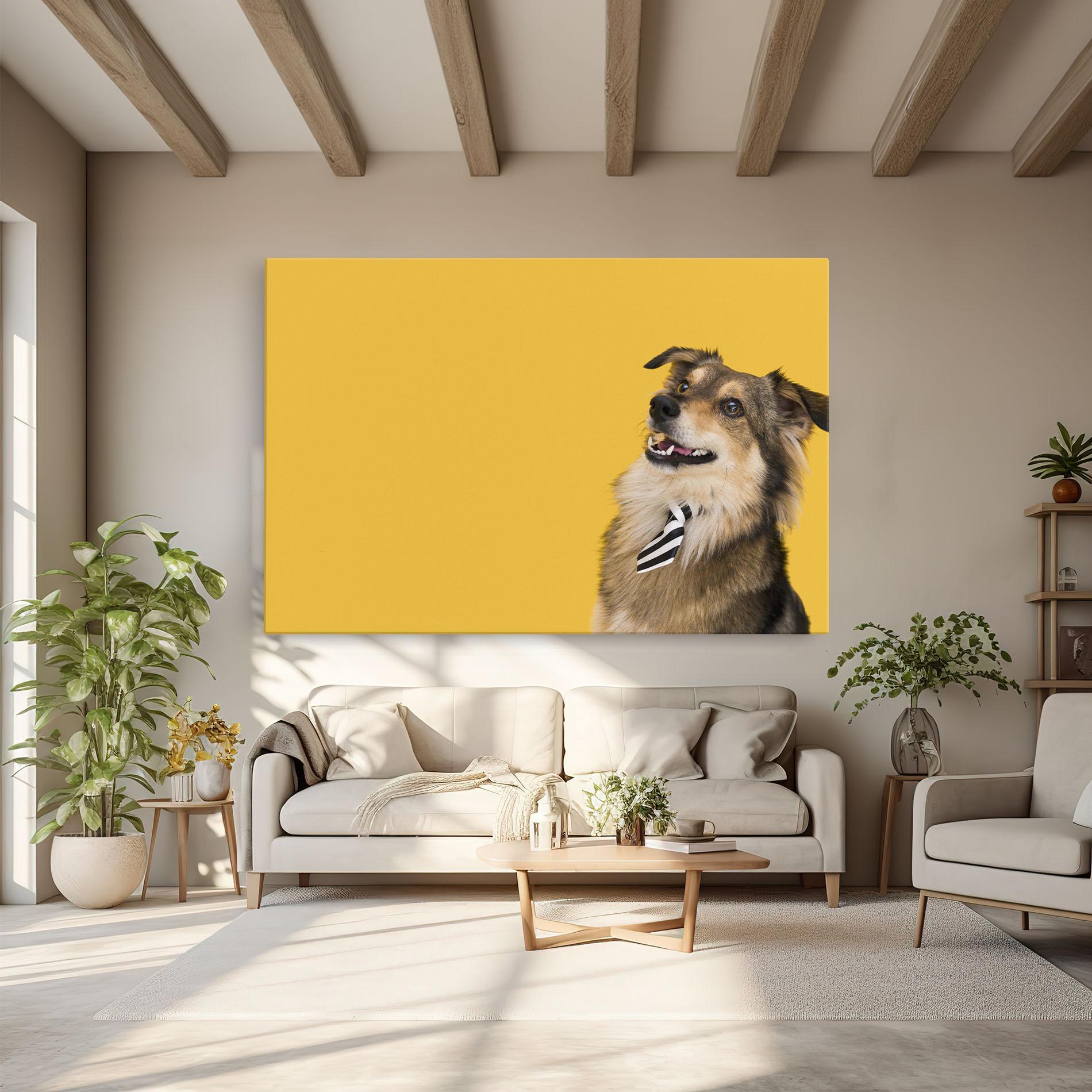 Leinwandbild Cute Smiling Dog mockup 6
