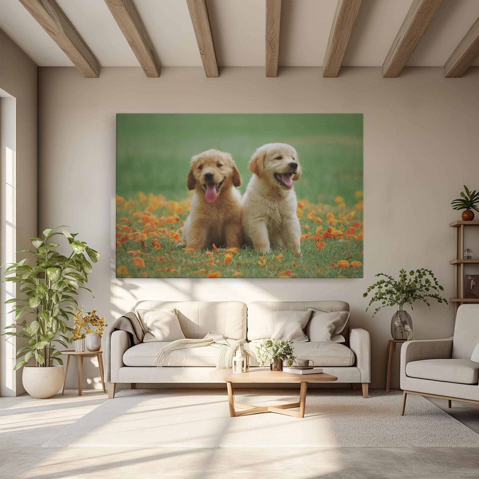 Leinwandbild Happy Dogs mockup 6