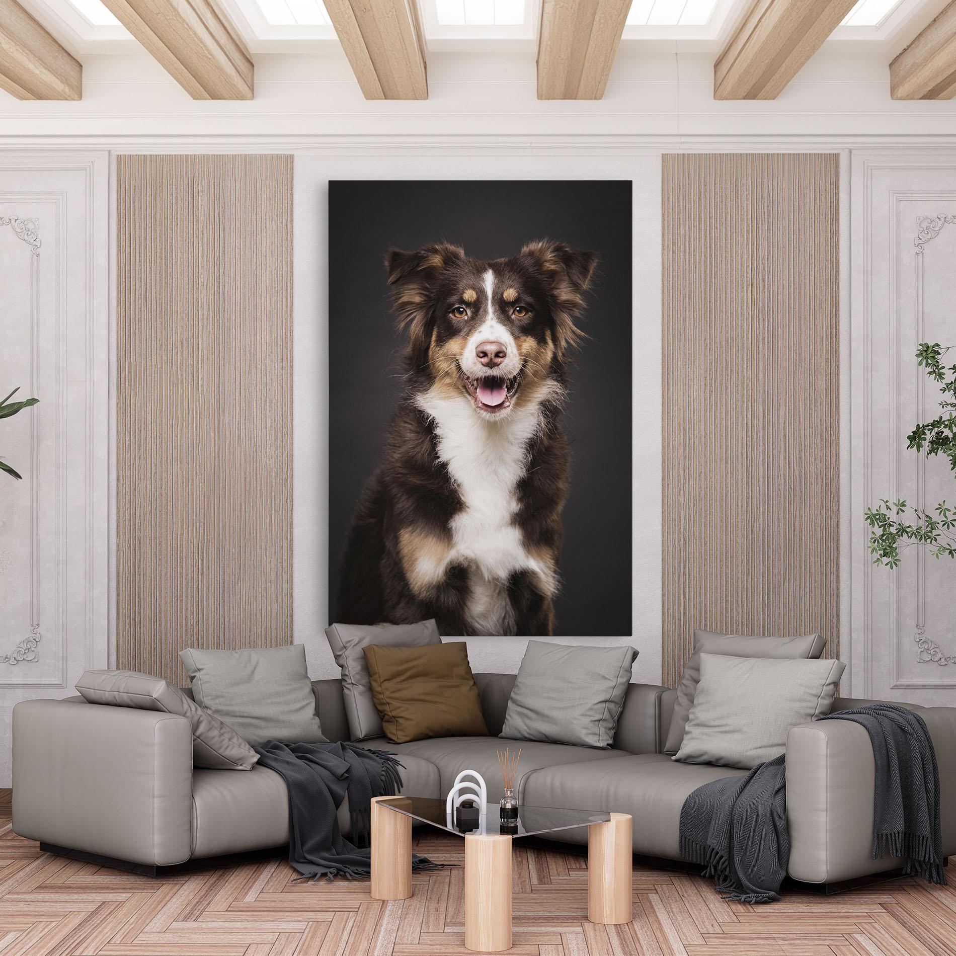 Leinwandbild Cute Dog Sitting mockup 6