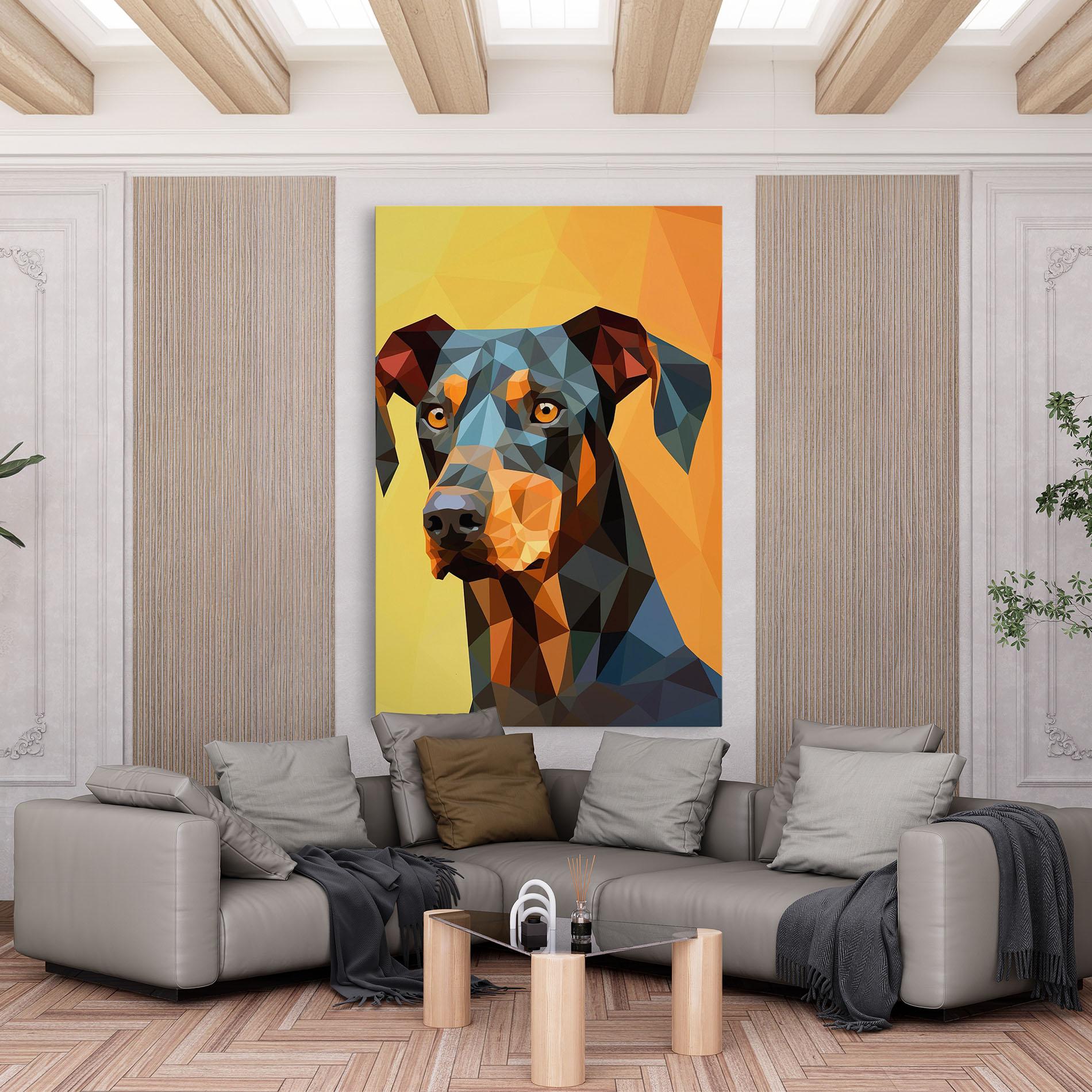 Leinwandbild Digital Art Dog mockup 6