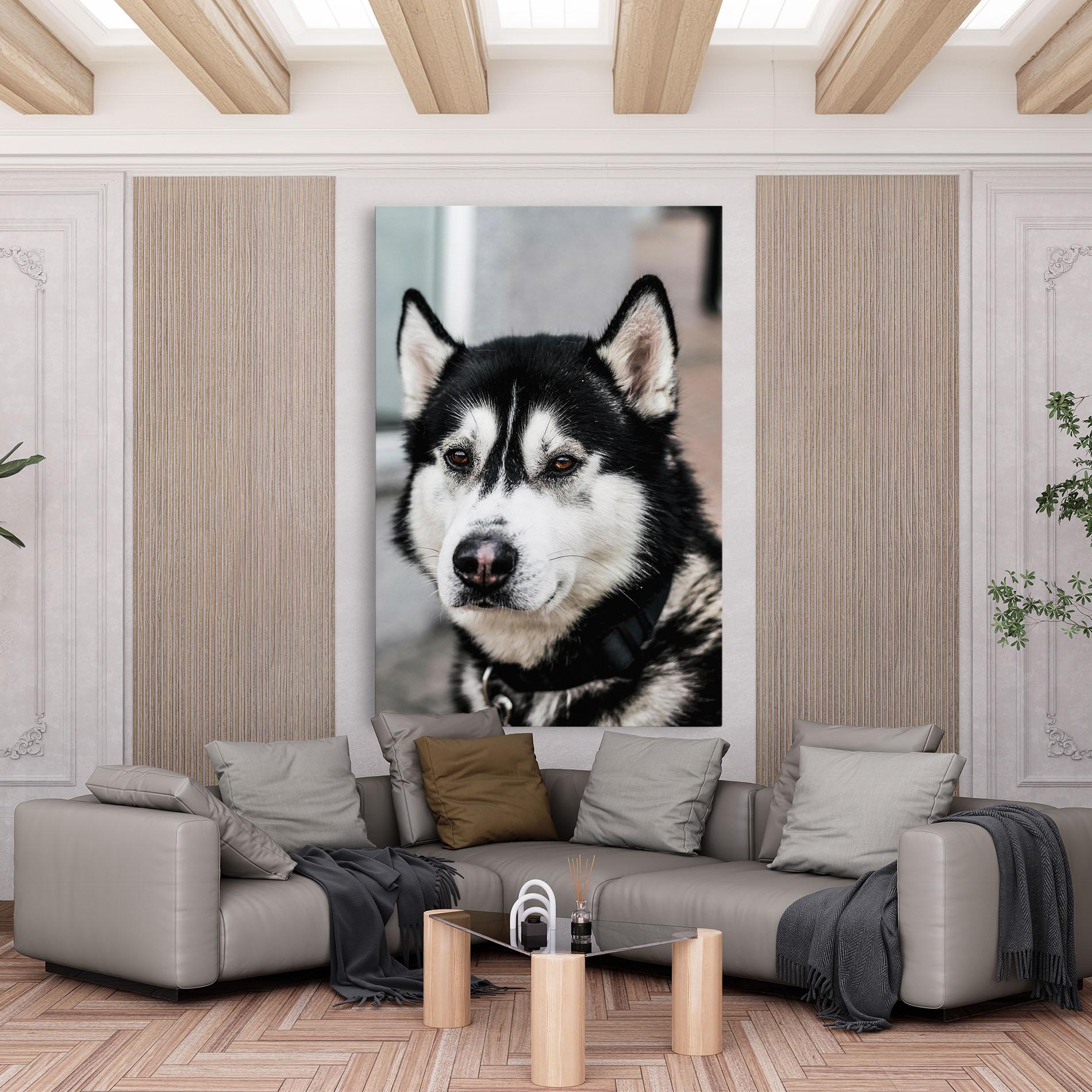 Leinwandbild Husky Dog mockup 6