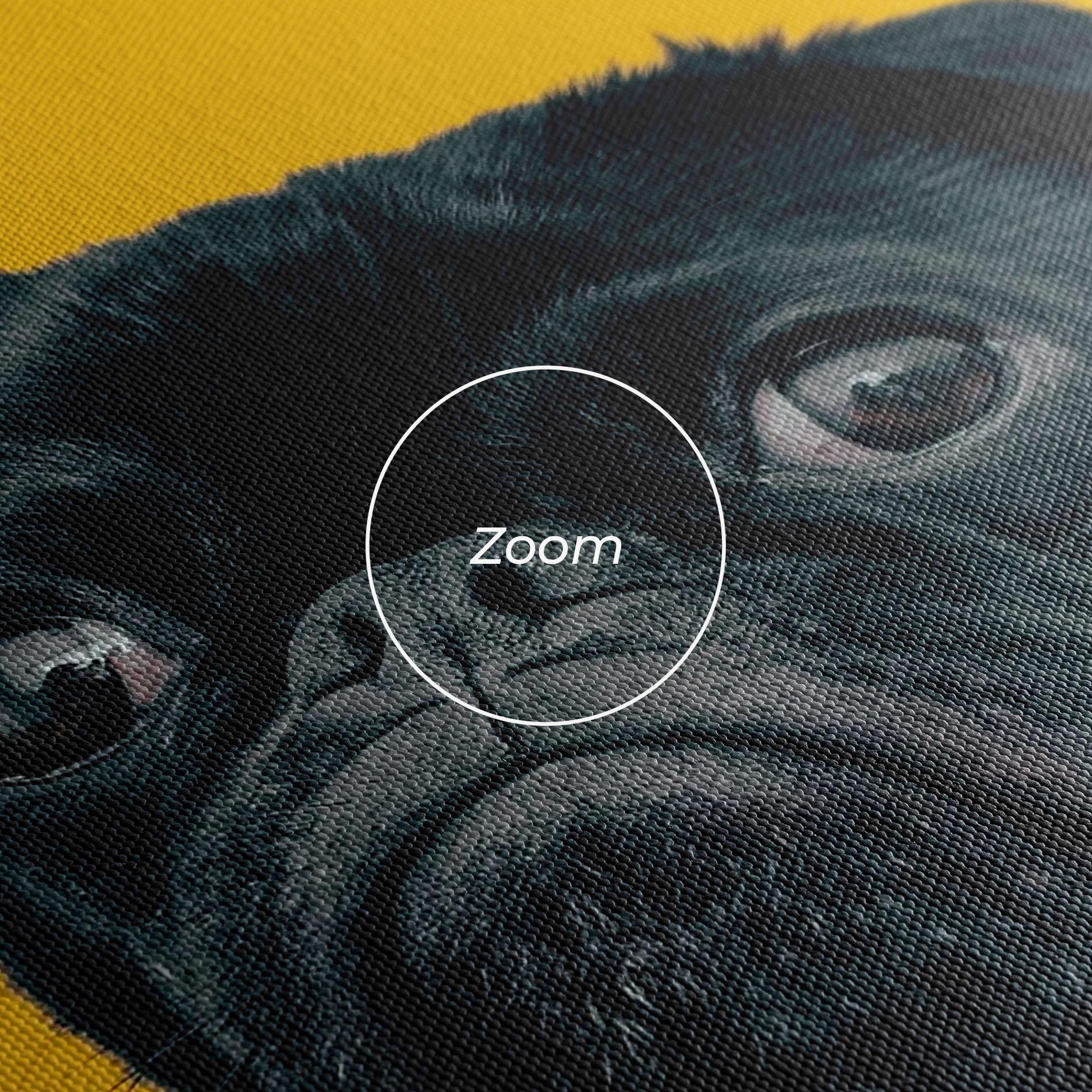 Leinwandbild Black Pug mockup 3