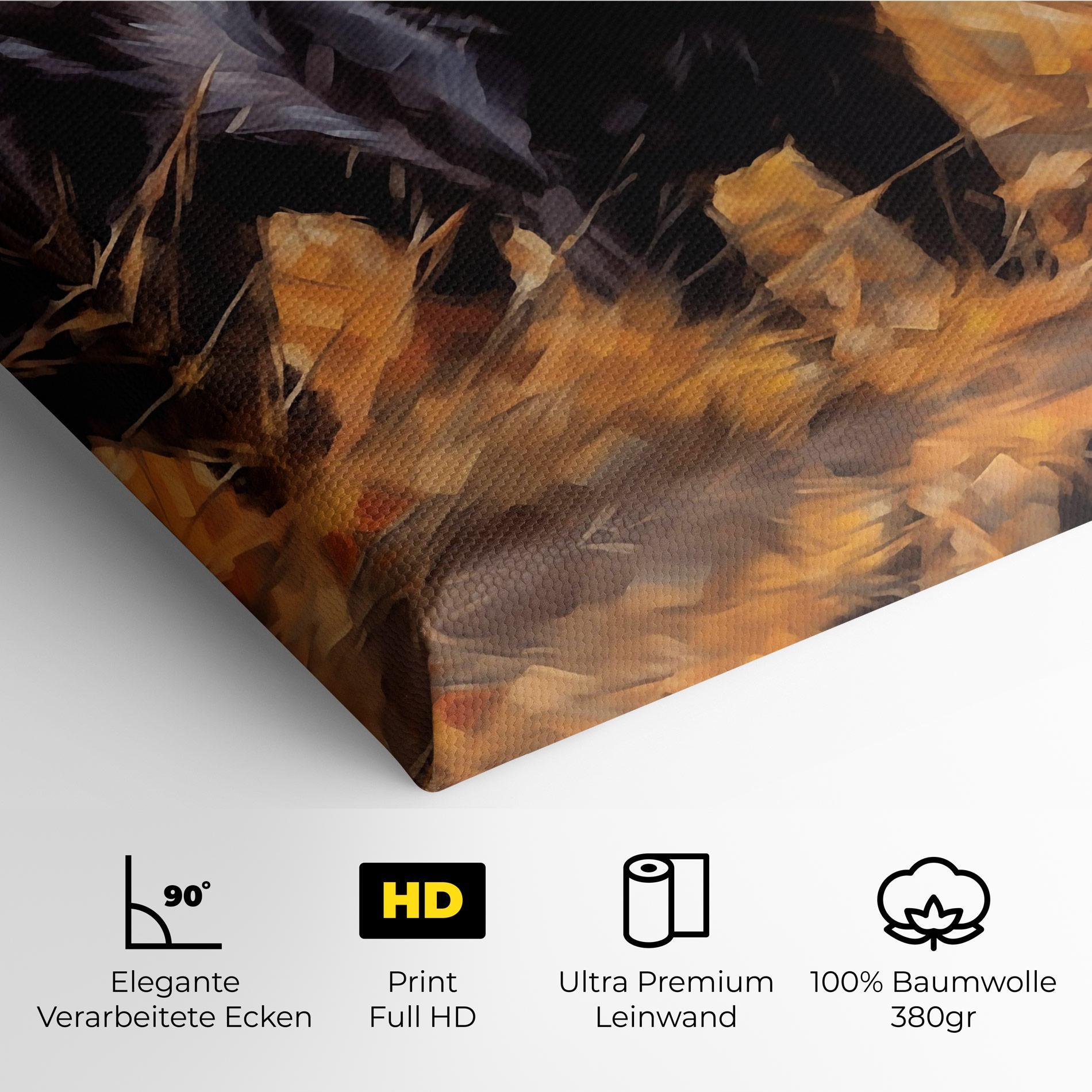 Leinwandbild Black Pretty Dog mockup 4
