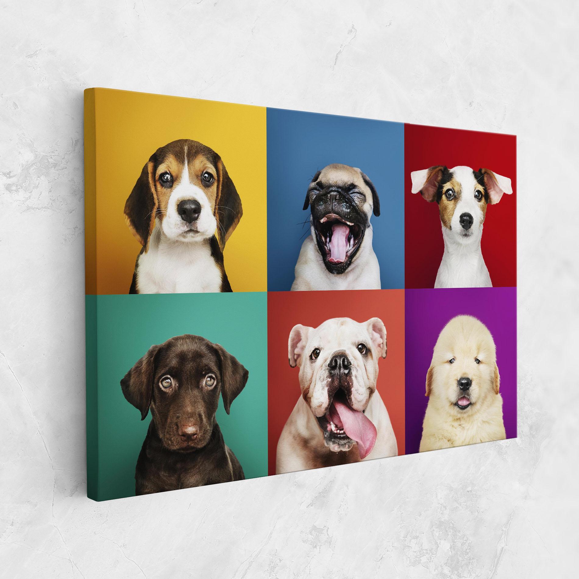 Leinwandbild Adorable Puppies Mix mockup 1
