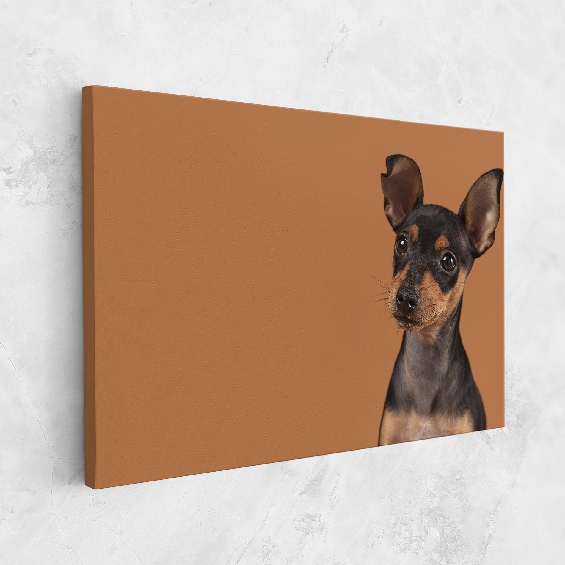 Leinwandbild Cute Dog Portrait mockup 1