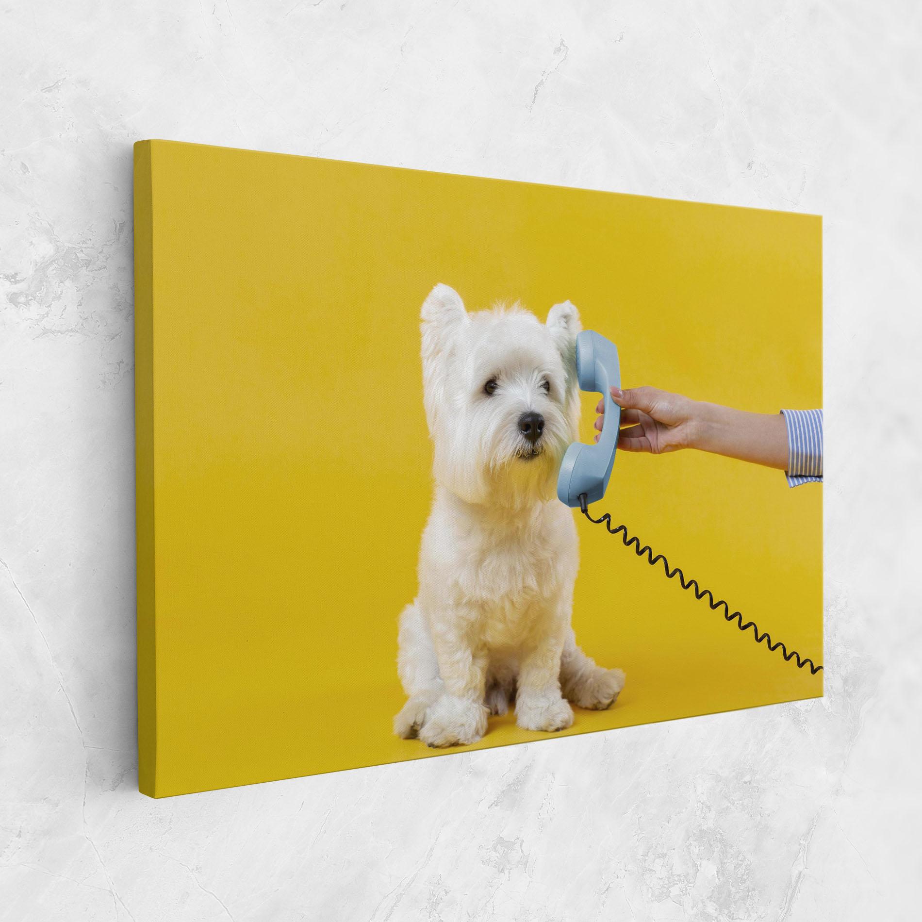 Leinwandbild Cute Little Dog mockup 1