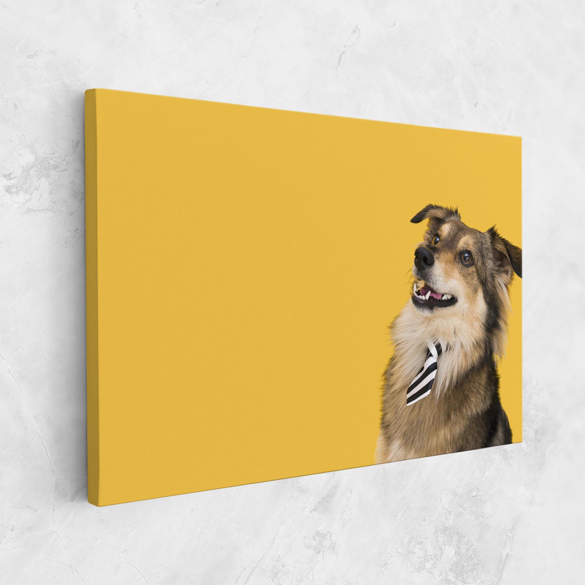 Leinwandbild Cute Smiling Dog mockup 1