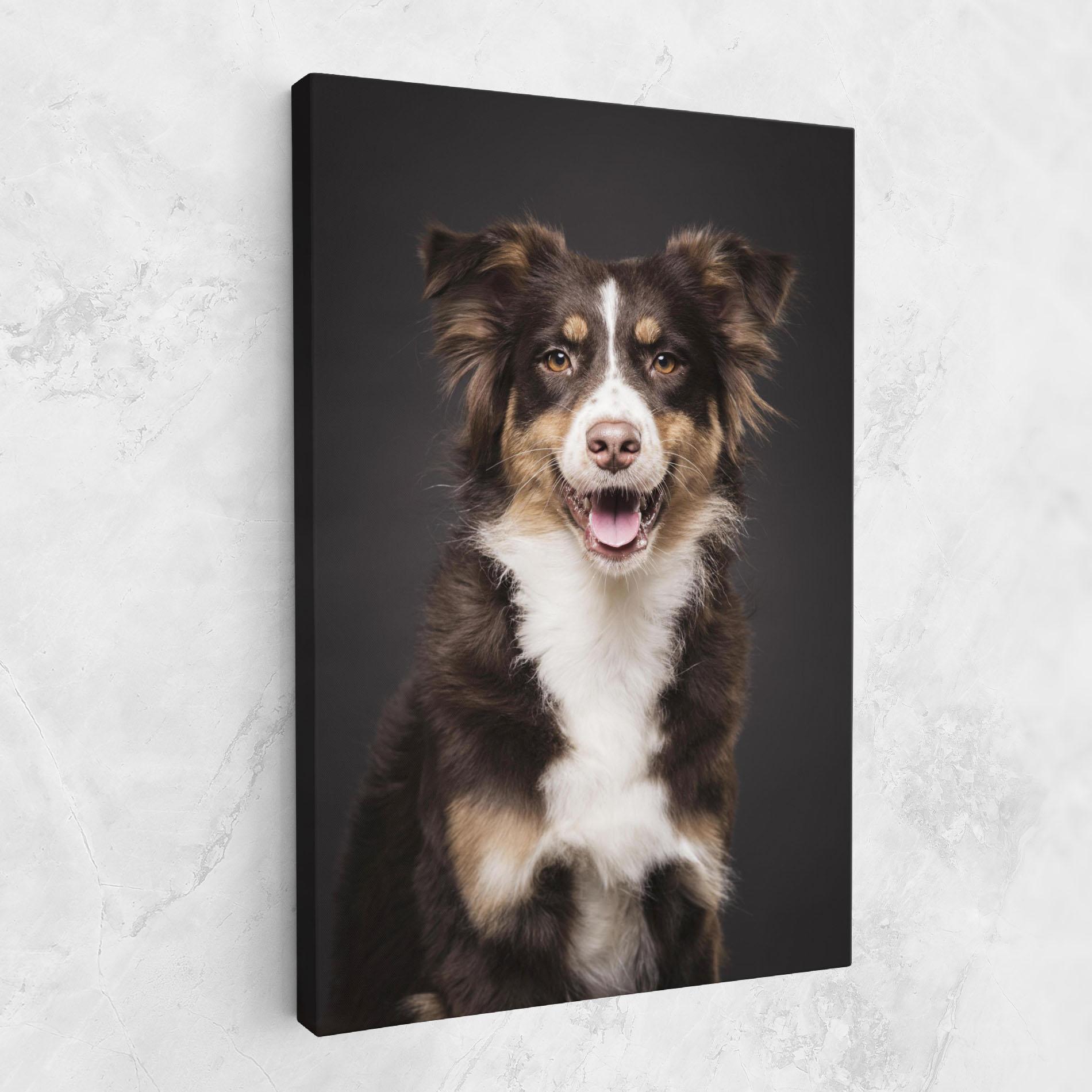 Leinwandbild Cute Dog Sitting mockup 1