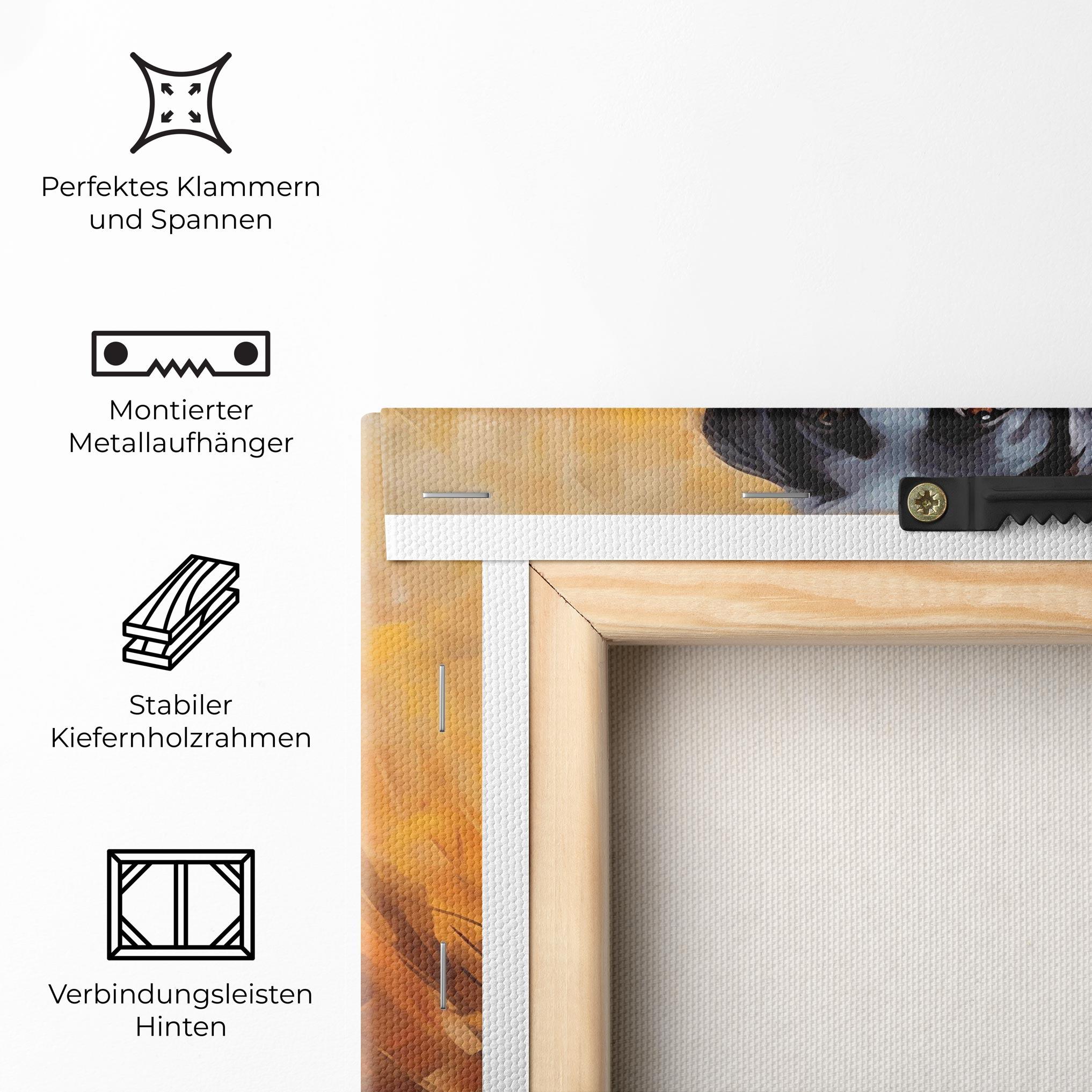 Leinwandbild Black Pretty Dog mockup 5