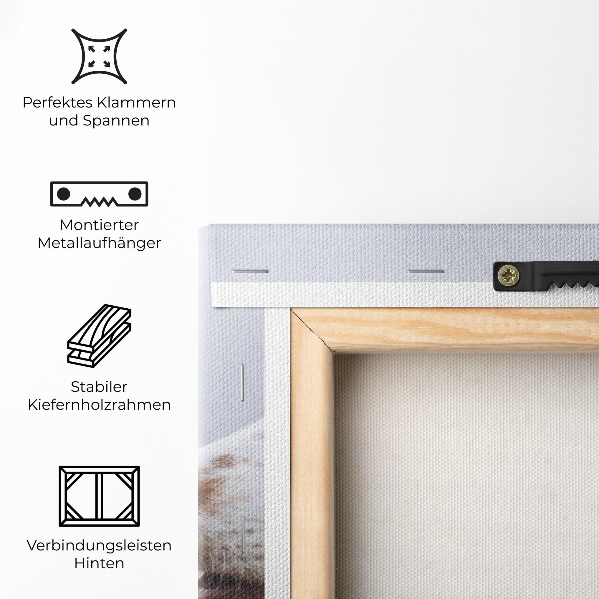 Leinwandbild Brown White Dog mockup 5