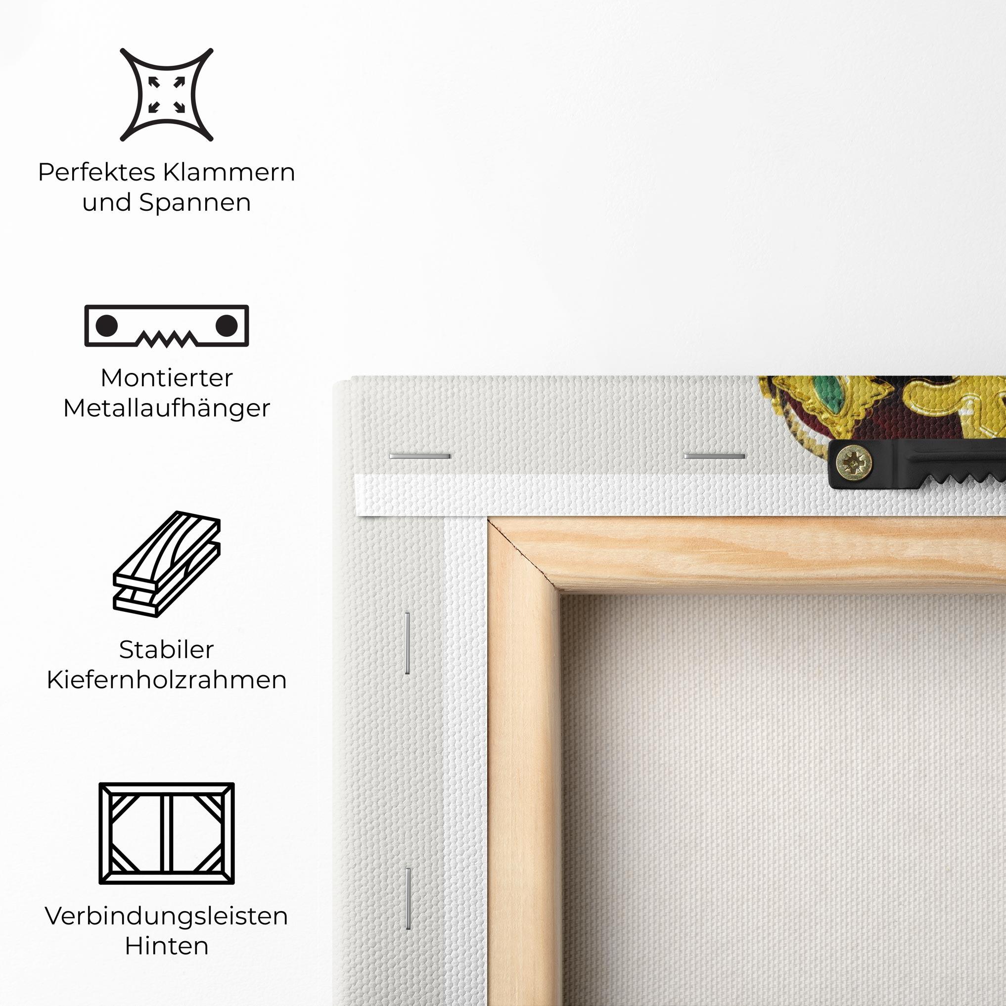 Leinwandbild Bulldog Wearing Crown mockup 5