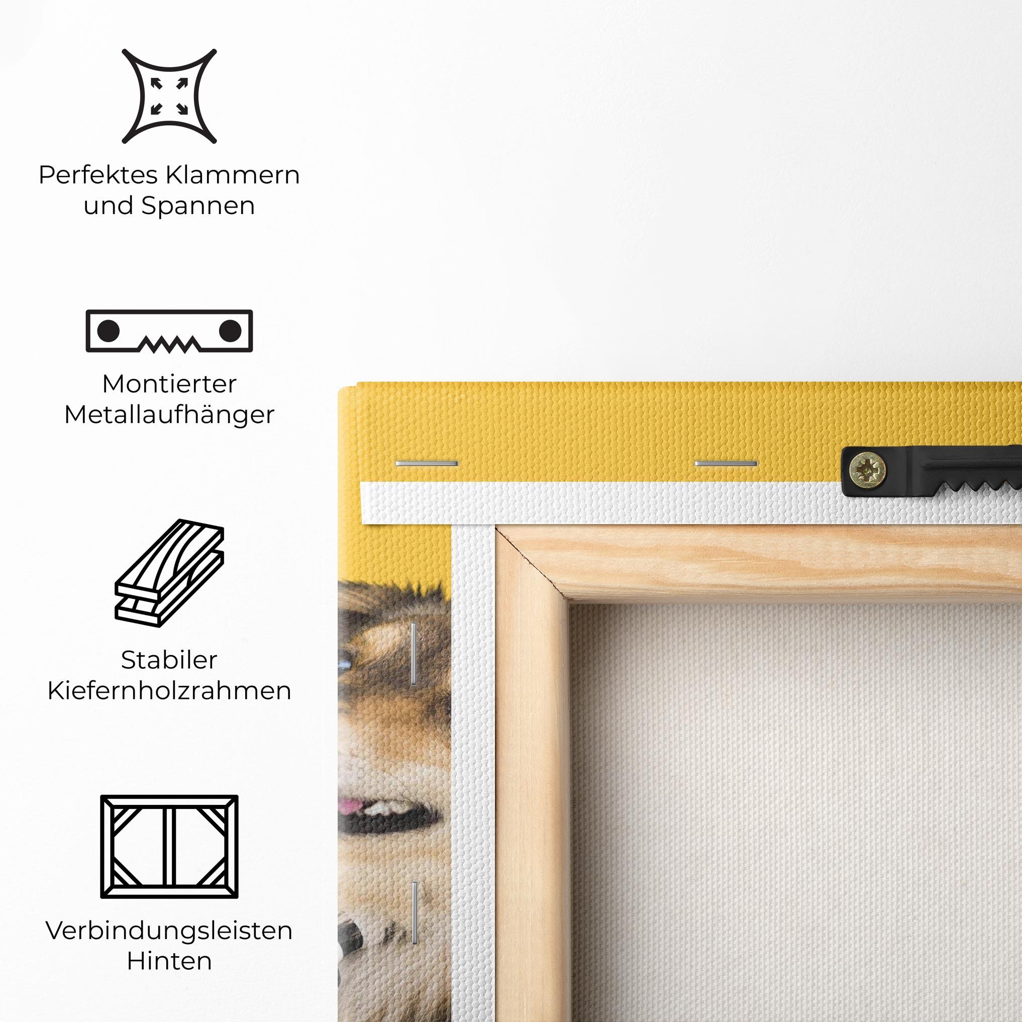 Leinwandbild Cute Smiling Dog mockup 5