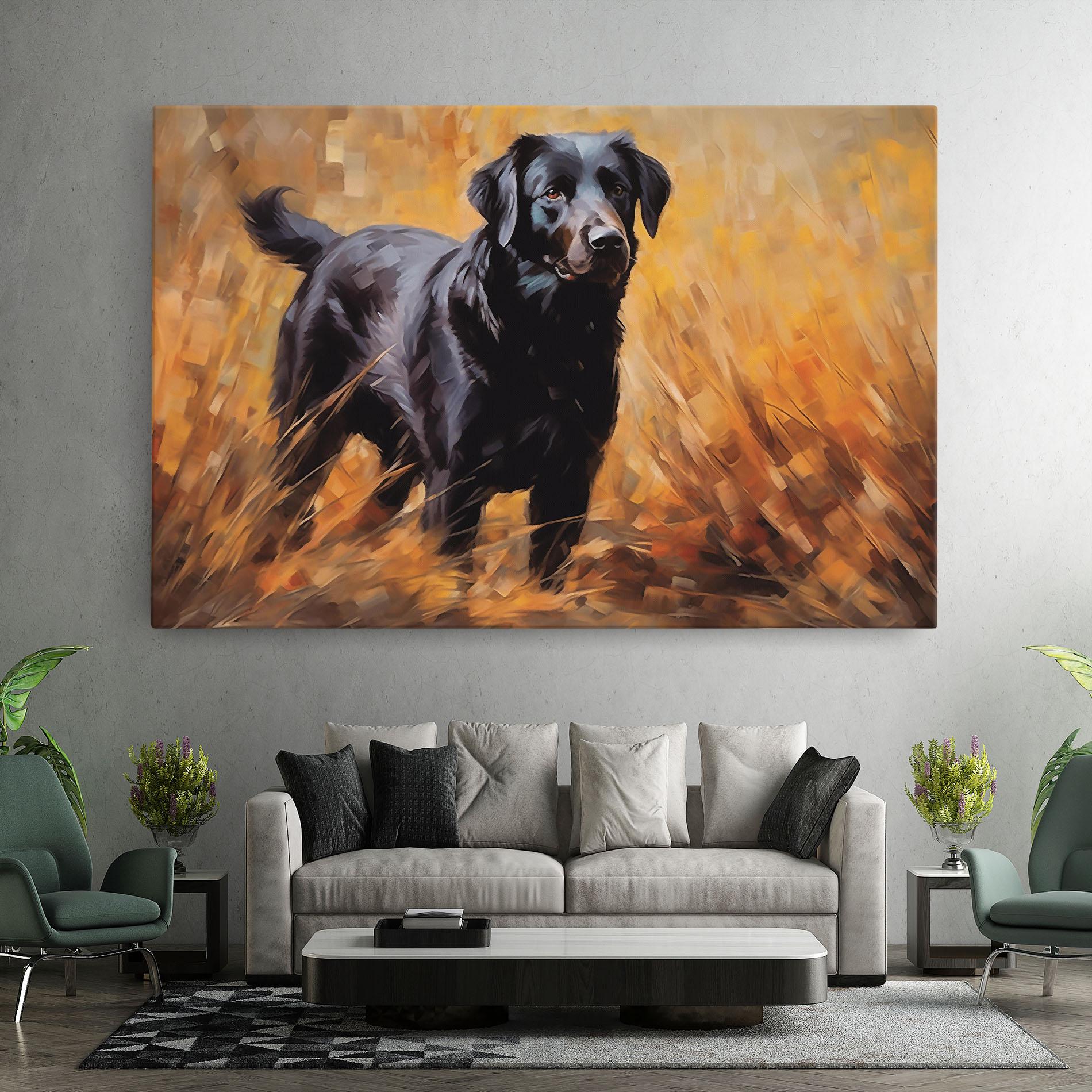 Leinwandbild Black Pretty Dog mockup 7