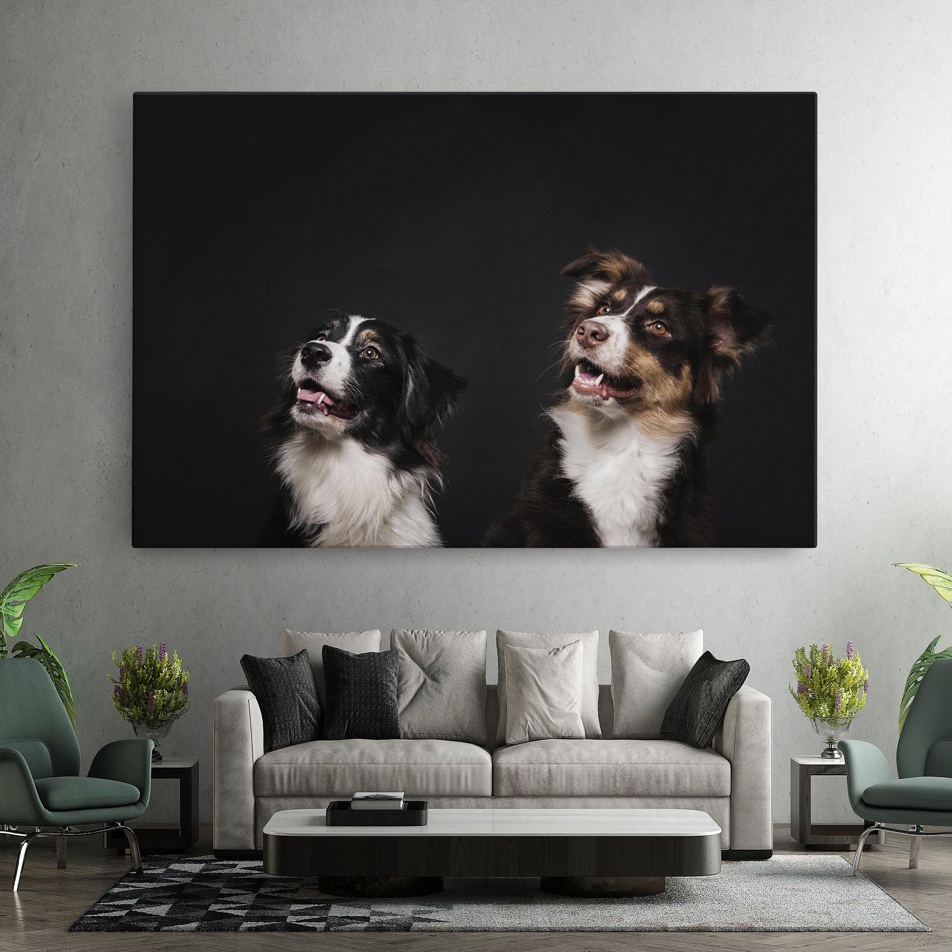 Leinwandbild Cute Dogs Standing mockup 7