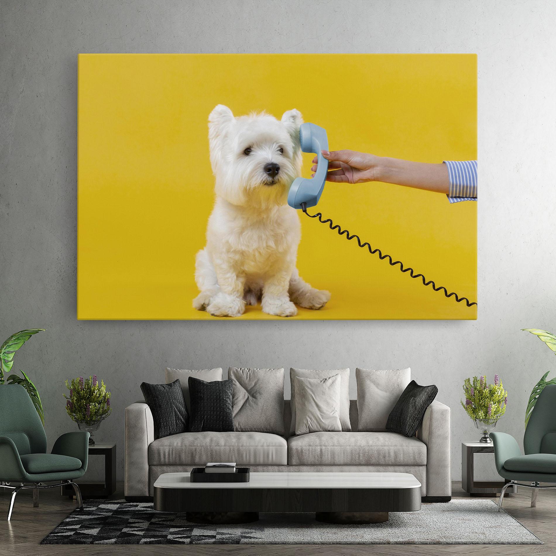 Leinwandbild Cute Little Dog mockup 7