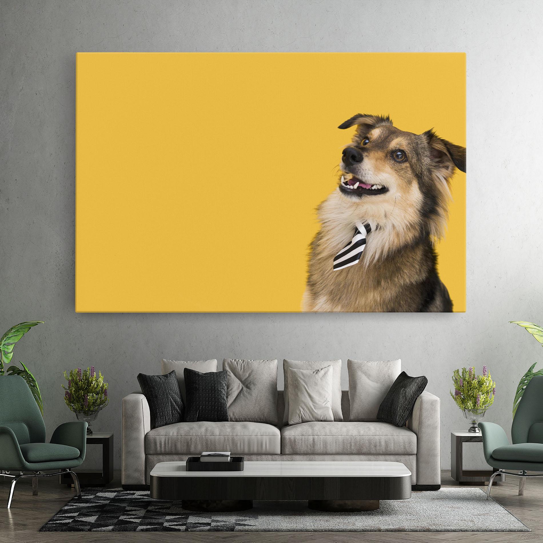 Leinwandbild Cute Smiling Dog mockup 7