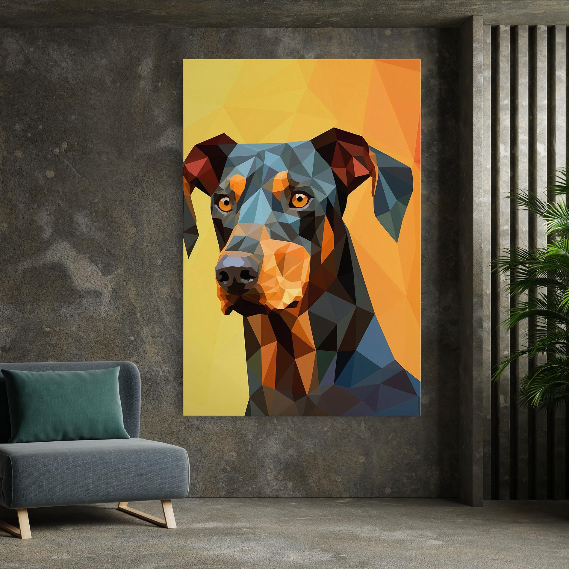 Leinwandbild Digital Art Dog mockup 7