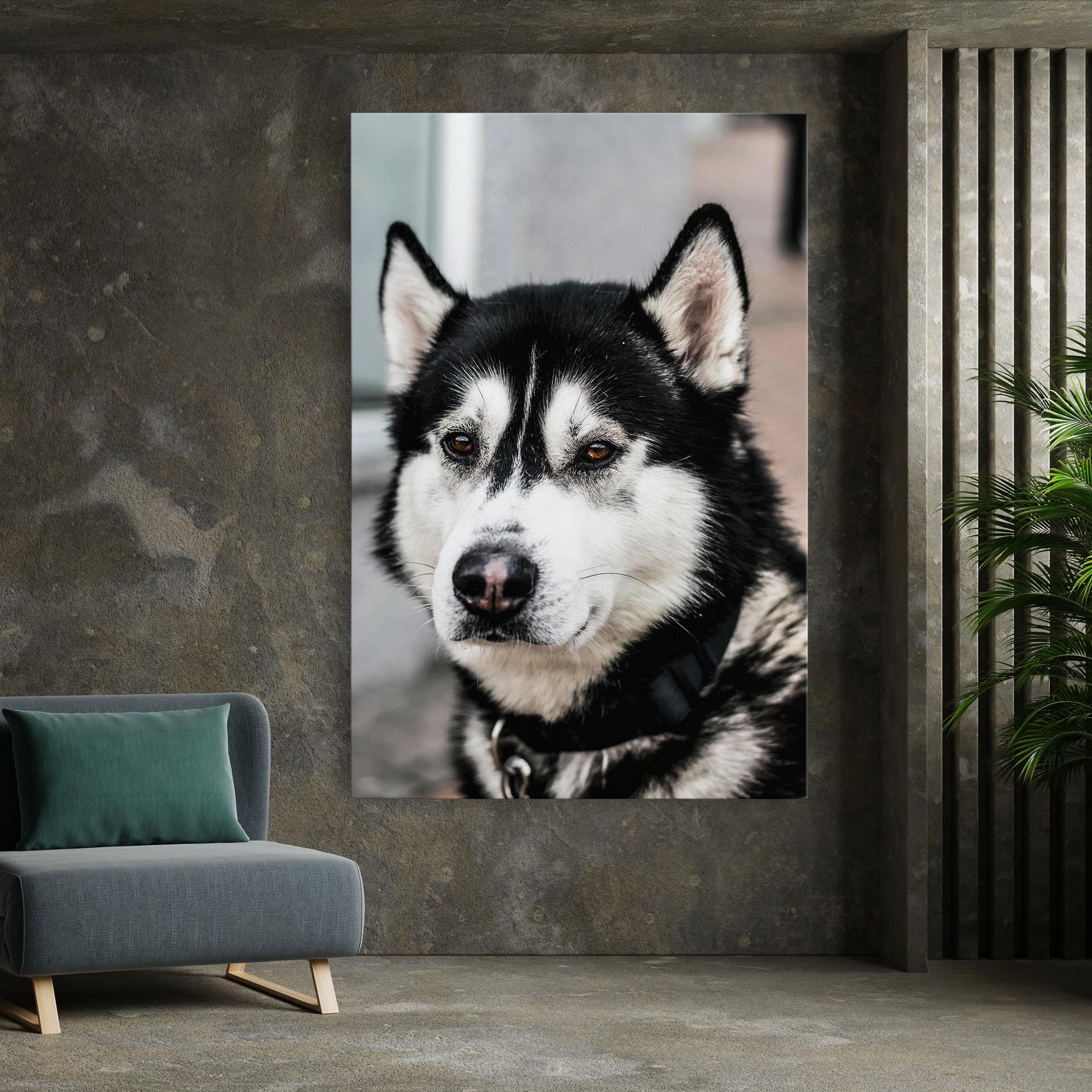 Leinwandbild Husky Dog mockup 7