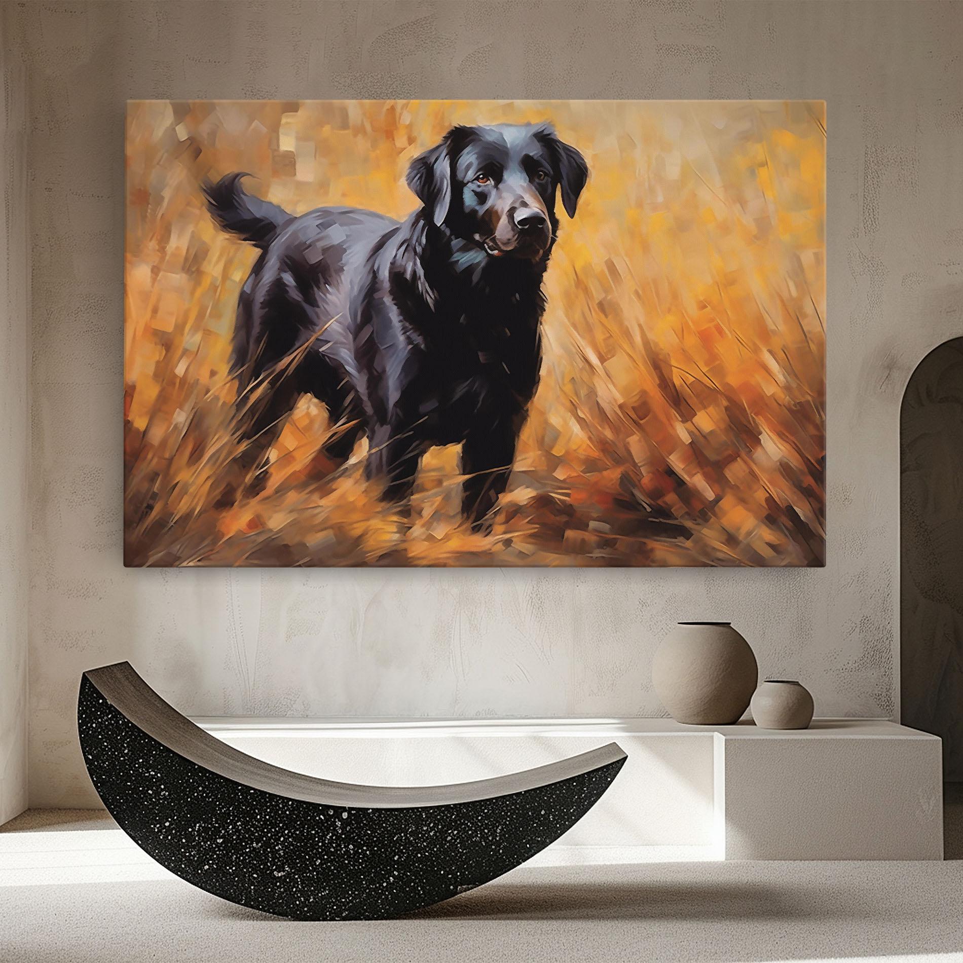 Leinwandbild Black Pretty Dog mockup 8