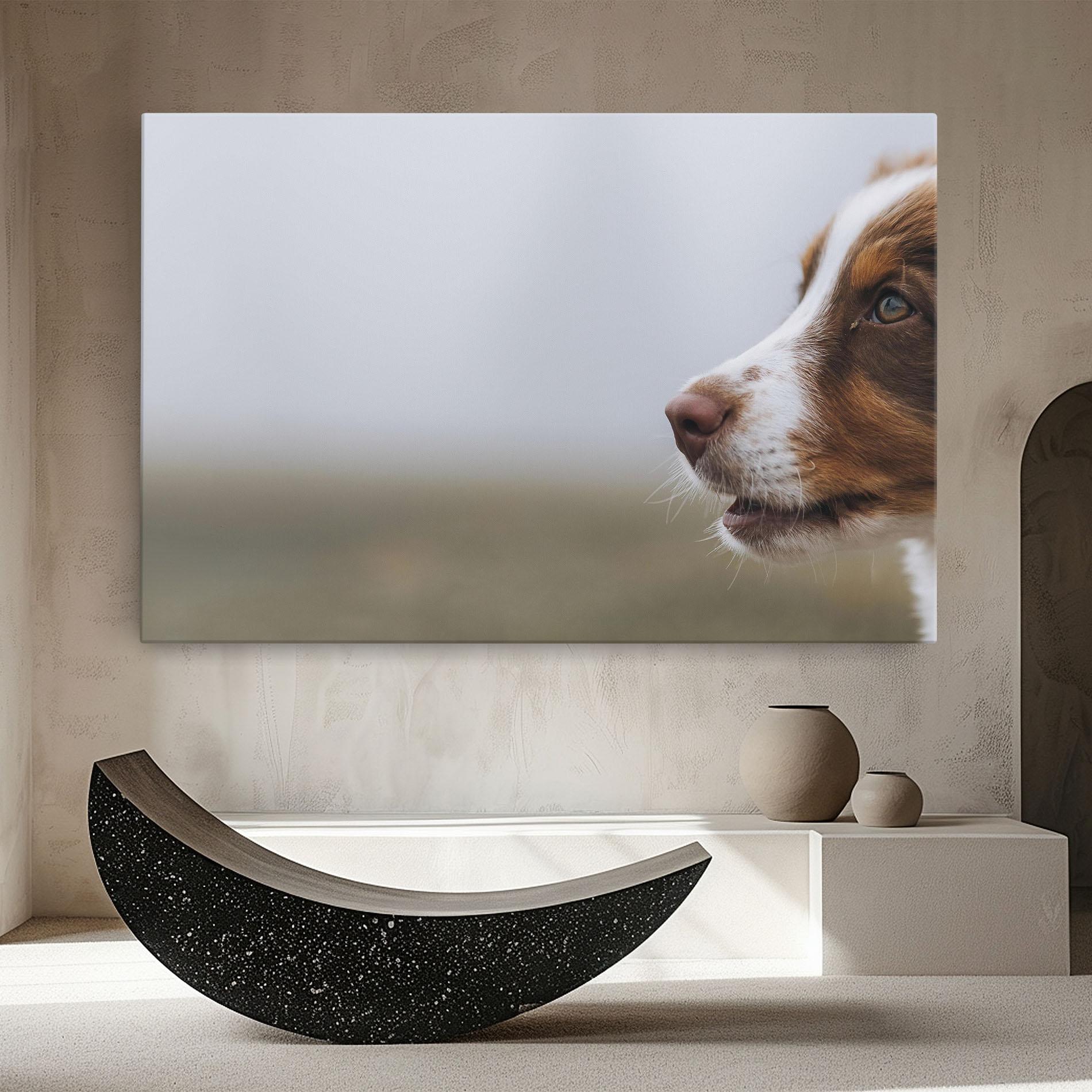 Leinwandbild Brown White Dog mockup 8