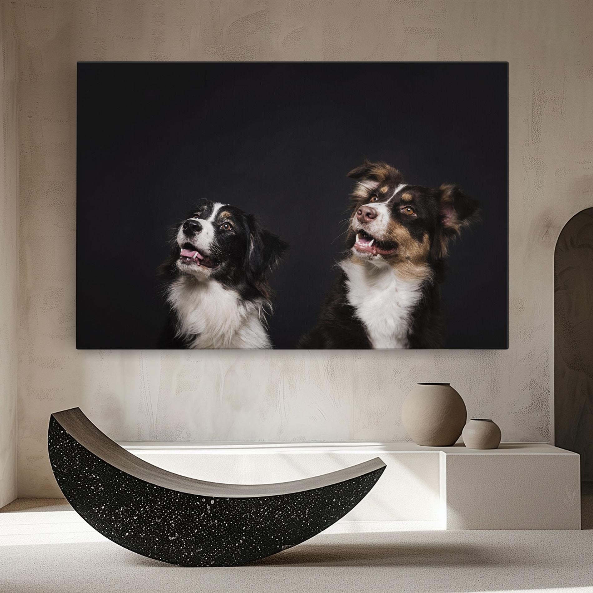 Leinwandbild Cute Dogs Standing mockup 8