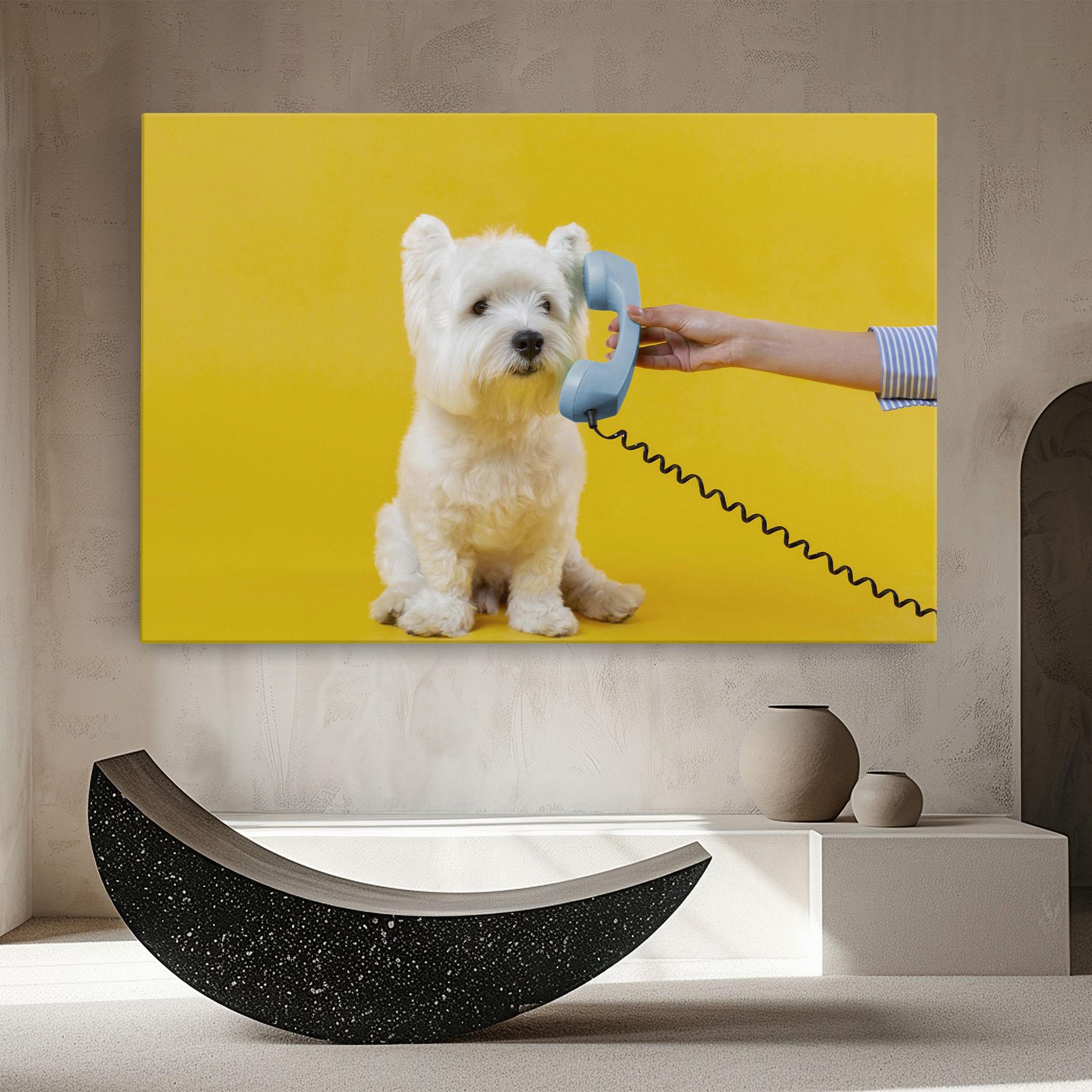 Leinwandbild Cute Little Dog mockup 8