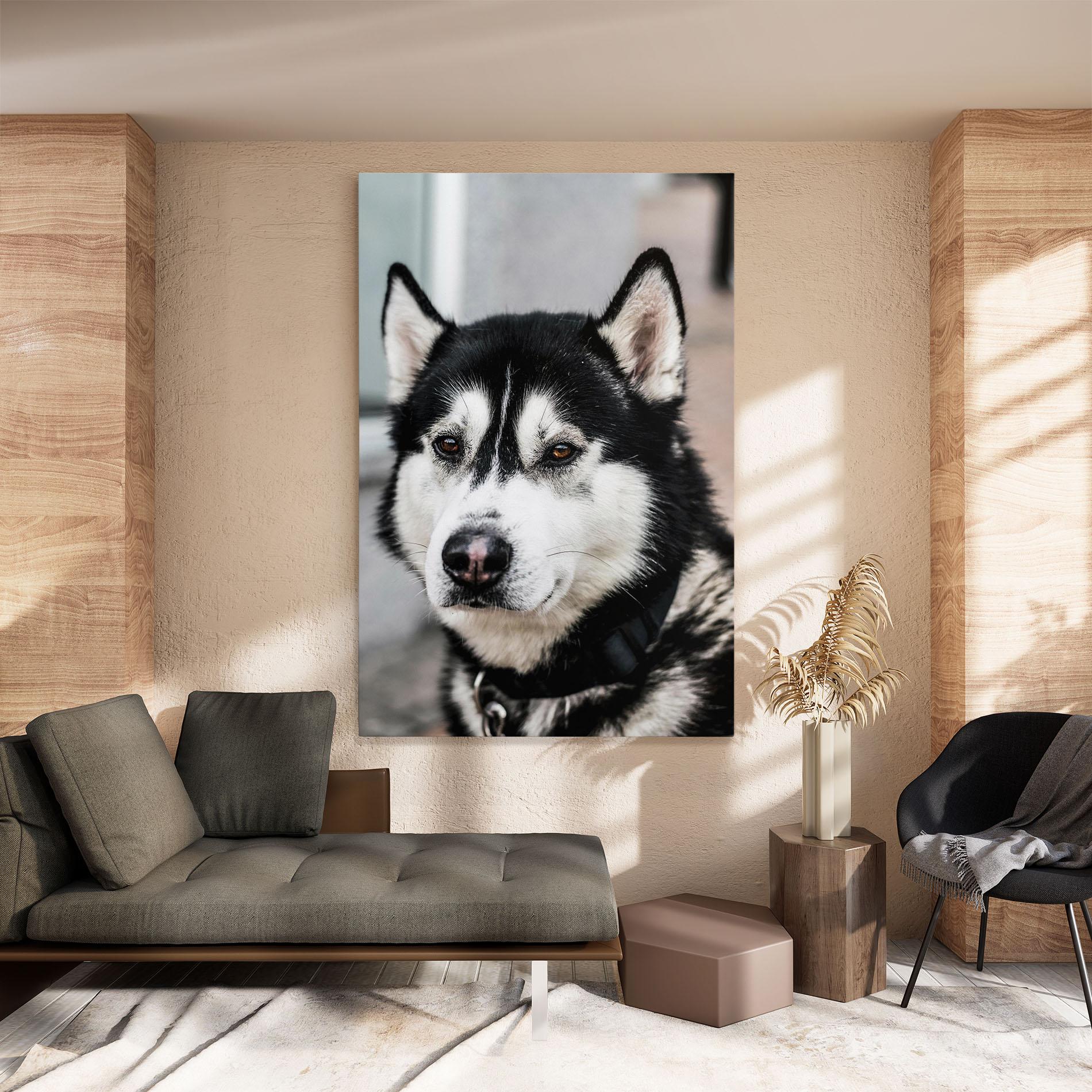 Leinwandbild Husky Dog mockup 8