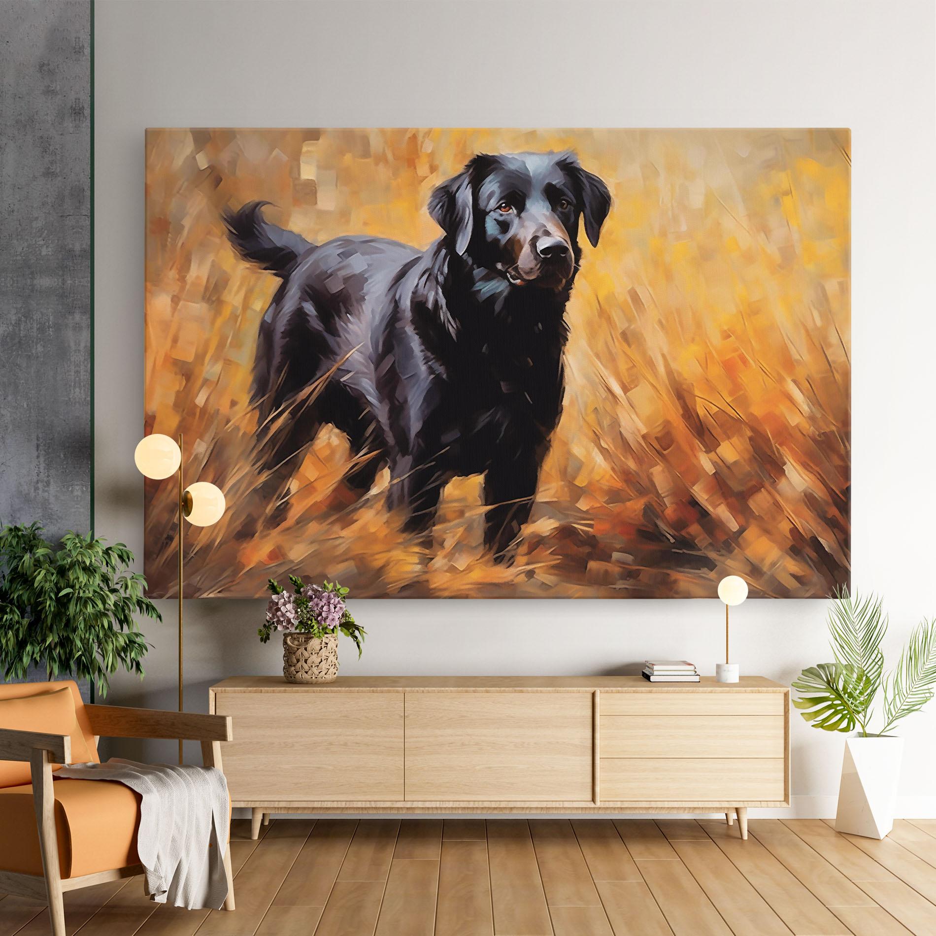 Leinwandbild Black Pretty Dog mockup 9