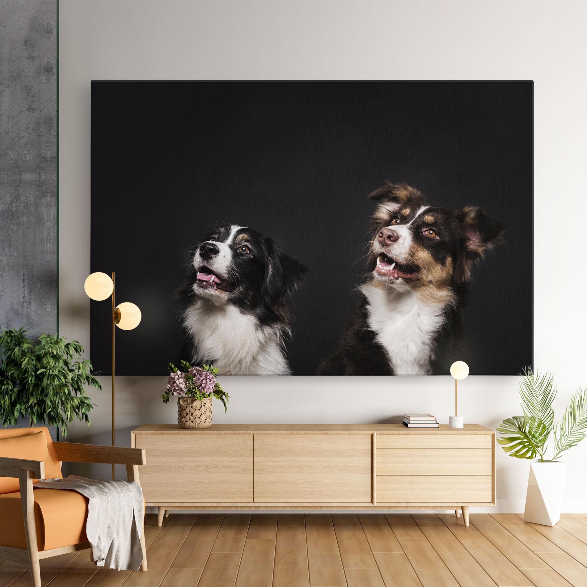 Leinwandbild Cute Dogs Standing mockup 9