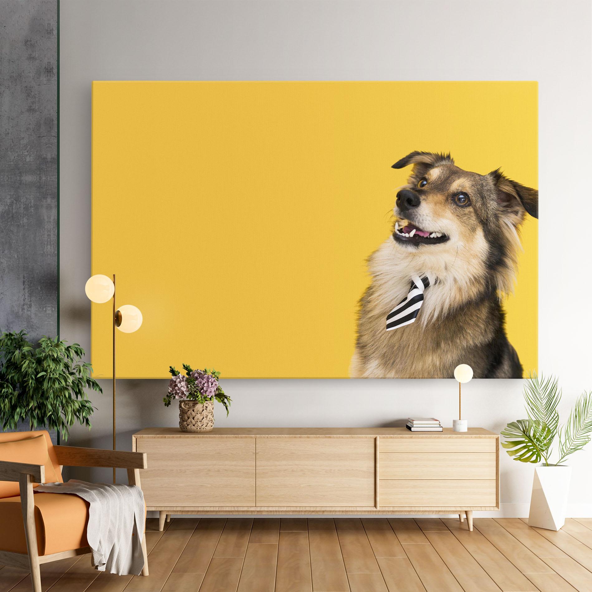 Leinwandbild Cute Smiling Dog mockup 9