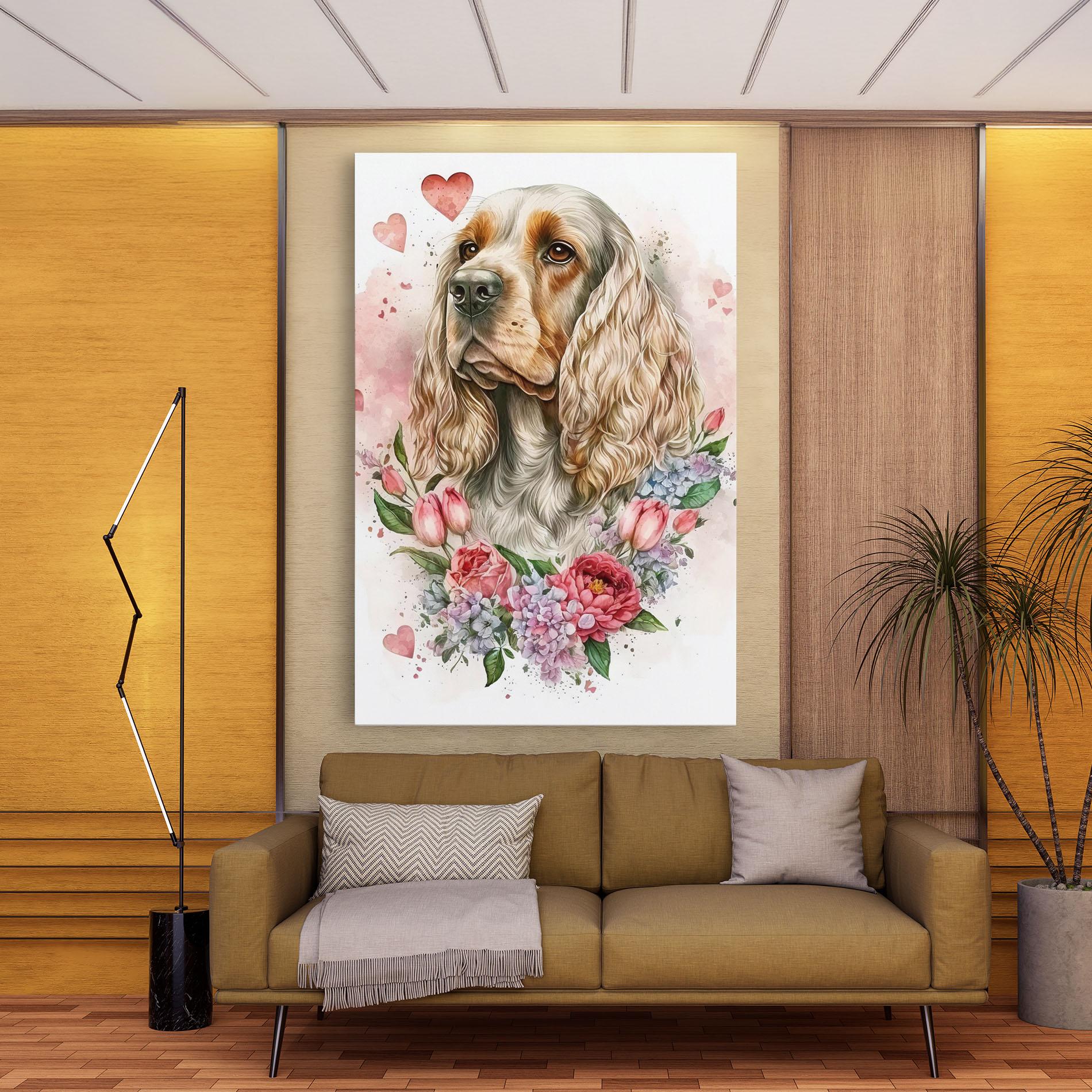 Leinwandbild Cute Little Cocker mockup 9