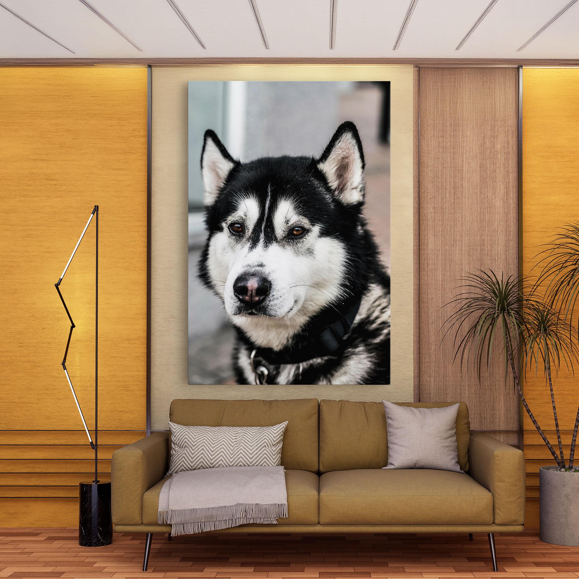 Leinwandbild Husky Dog mockup 9