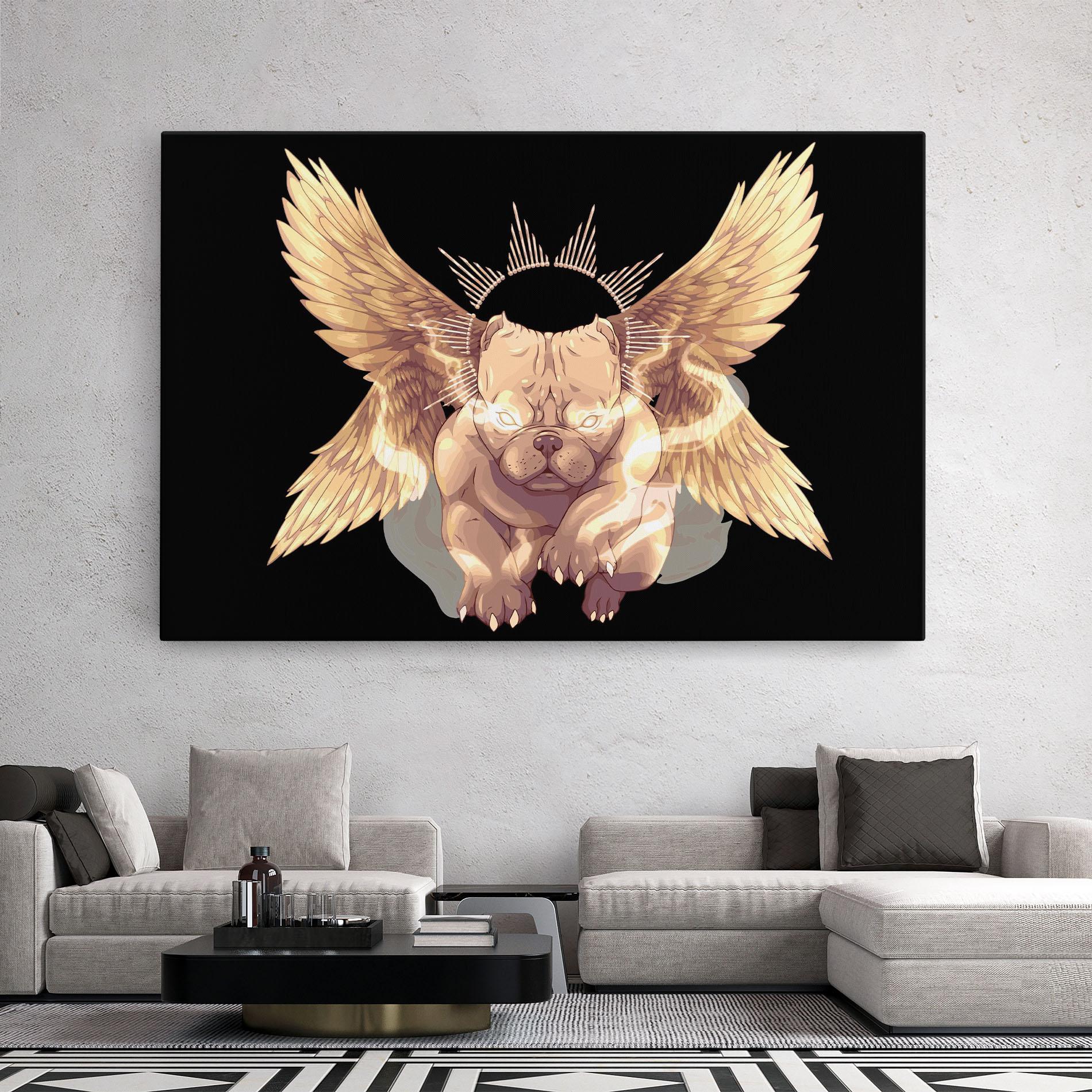 Leinwandbild Angel Dog mockup 2