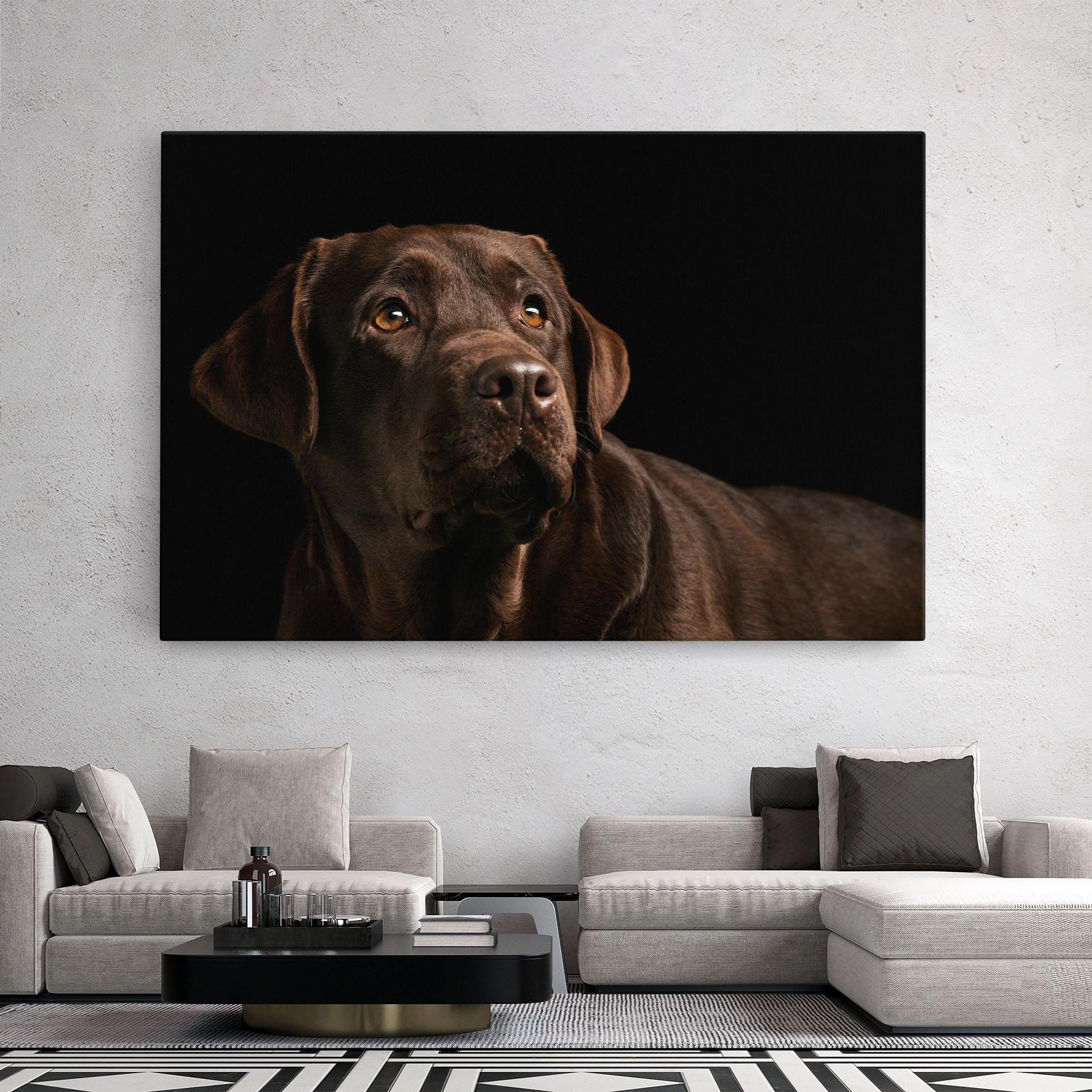 Leinwandbild Brown Labrador mockup 2